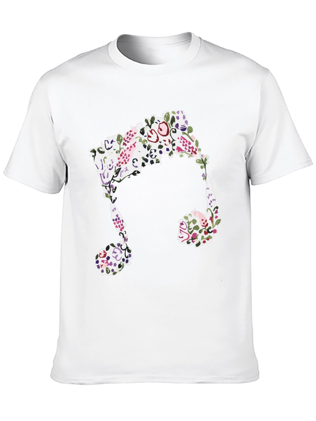 Floral Music Note Graphic Tee