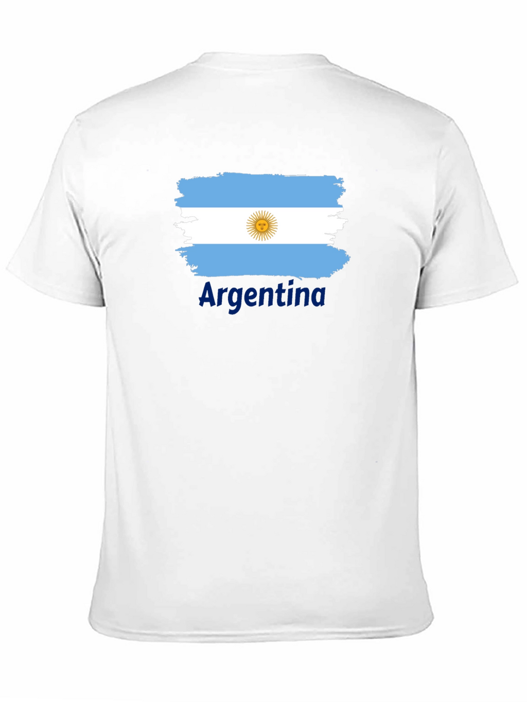 Argentina Flag T-Shirt - Black Cotton Tee