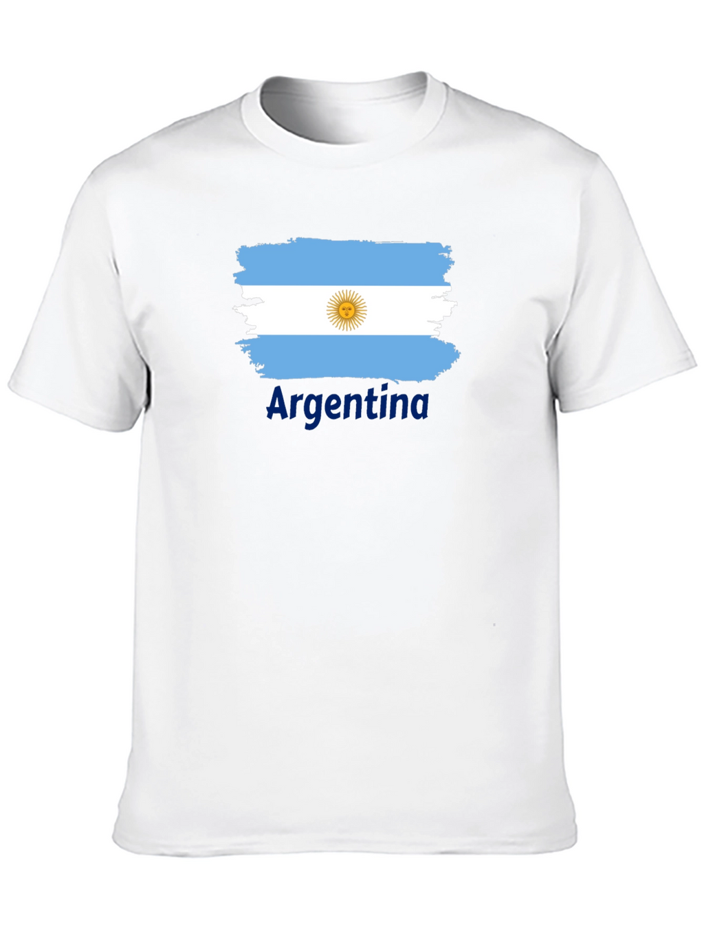 Argentina Flag T-Shirt - Black Cotton Tee