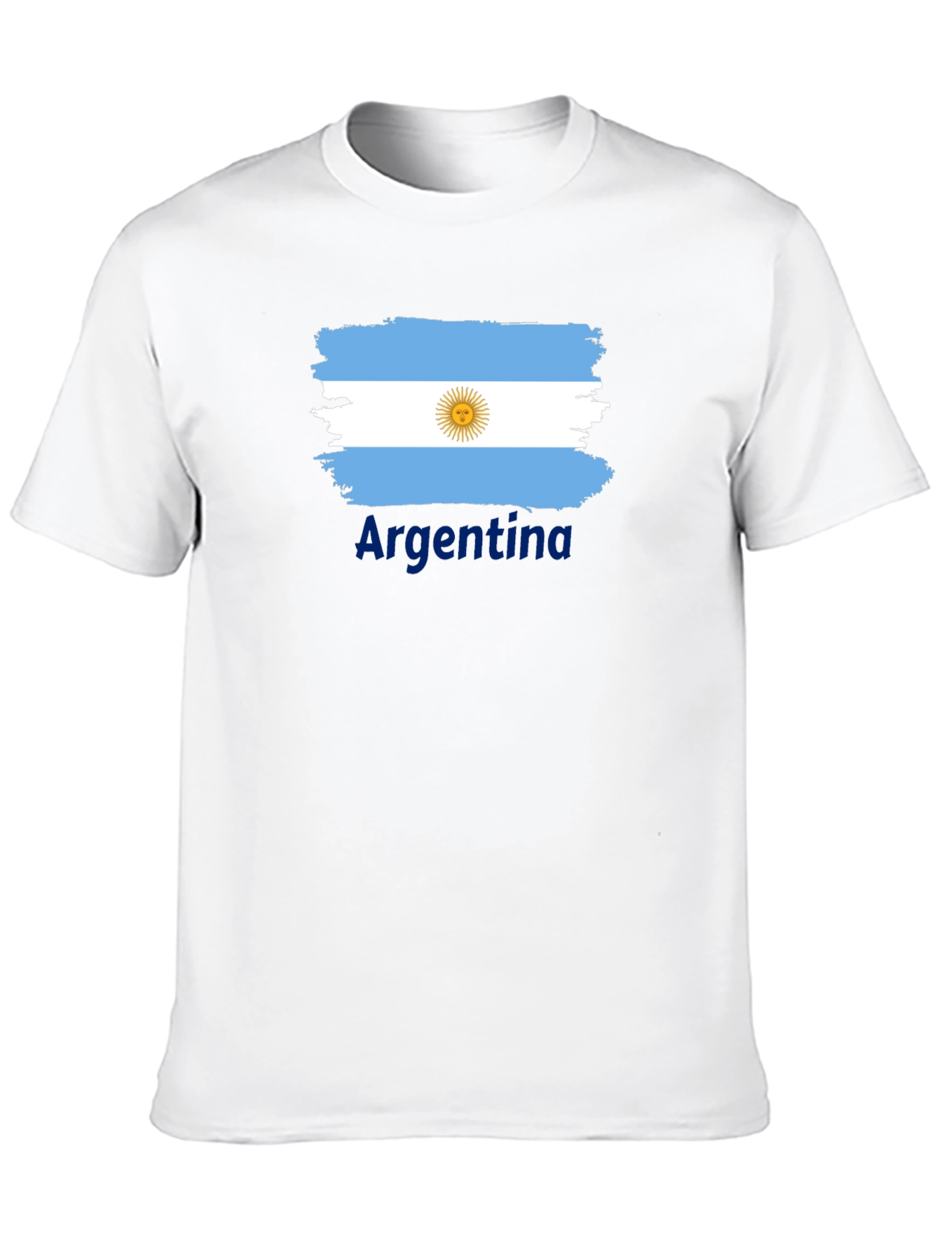 Argentina Flag T-Shirt - Black Cotton Tee