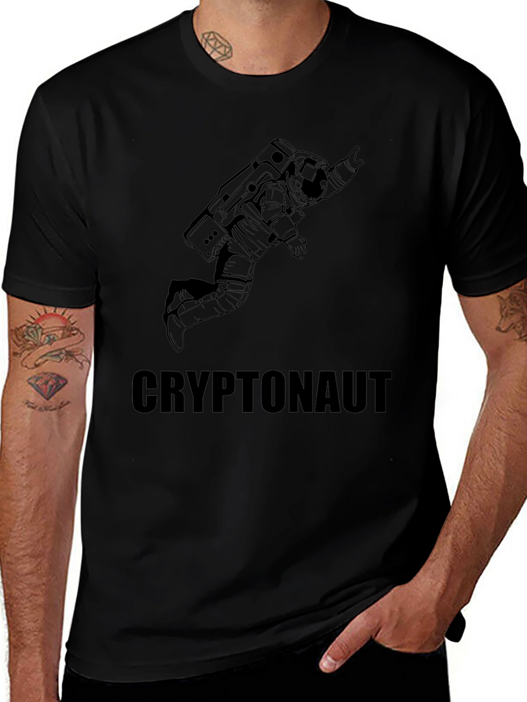 Cryptonaut Black Graphic Tee
