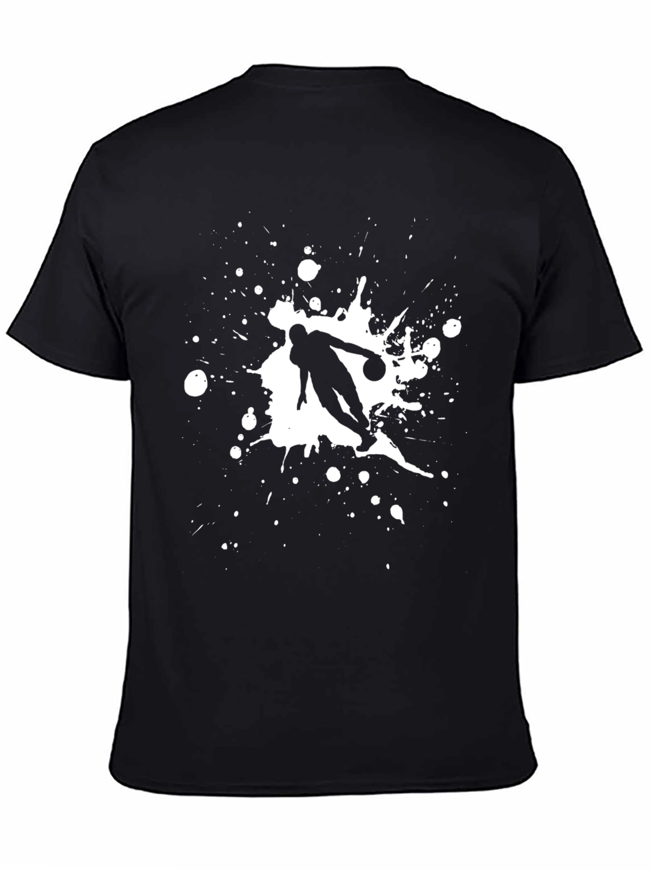 Basketball Player Graphic Tee - Stylish Black T-Shirt