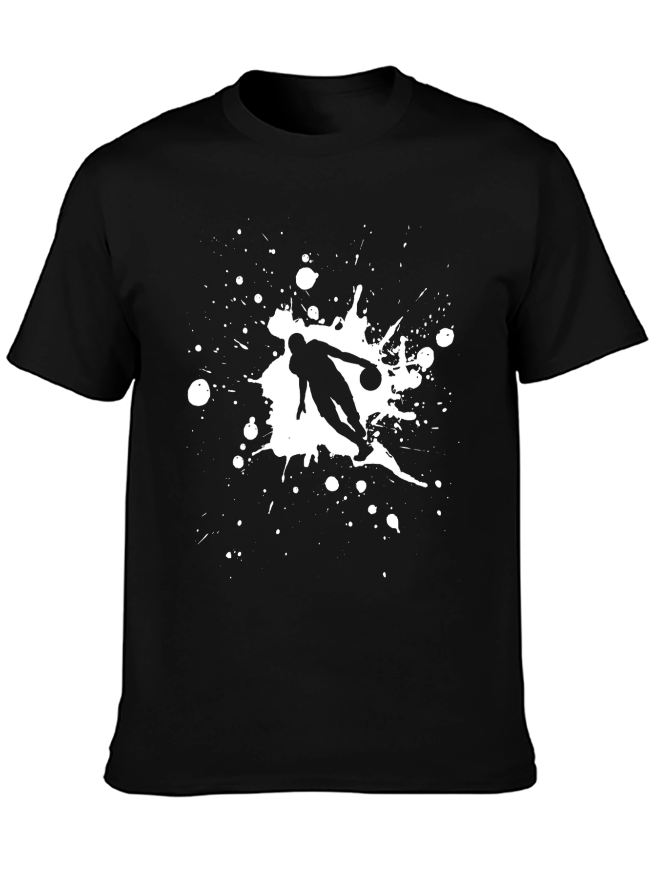 Basketball Player Graphic Tee - Stylish Black T-Shirt