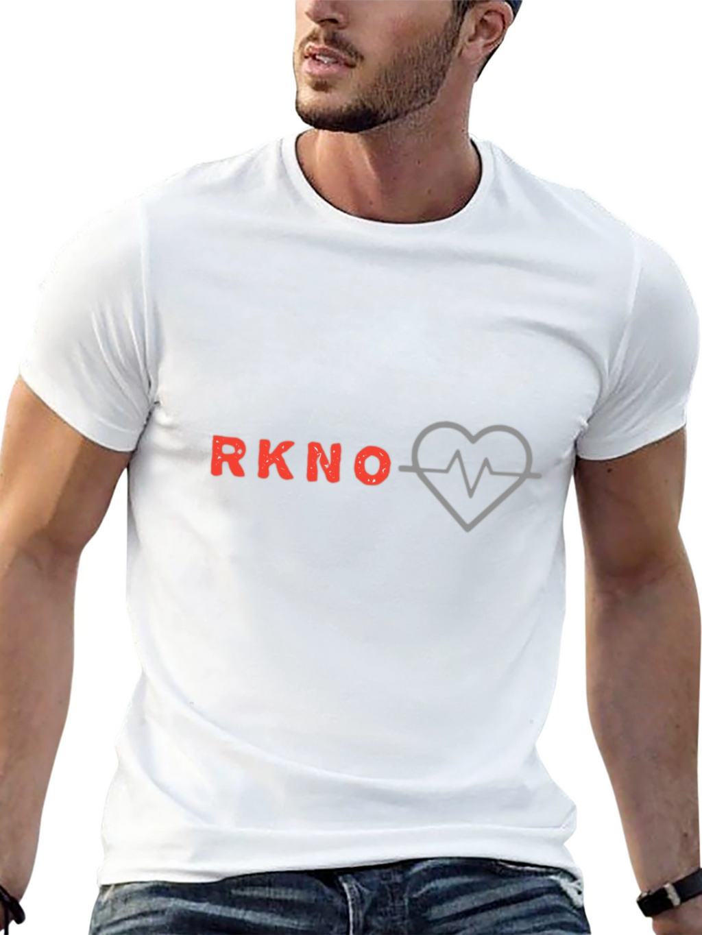 RKNO Heartbeat T-Shirt - Black Casual Tee