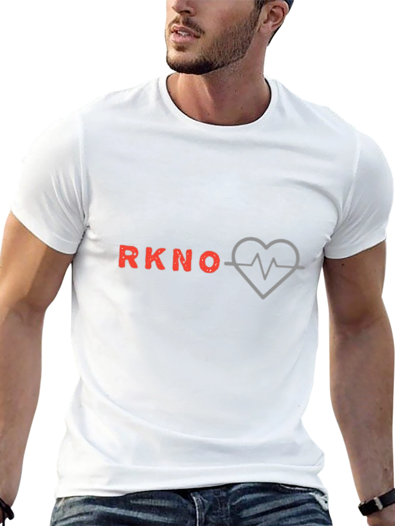 RKNO Heartbeat T-Shirt - Black Casual Tee