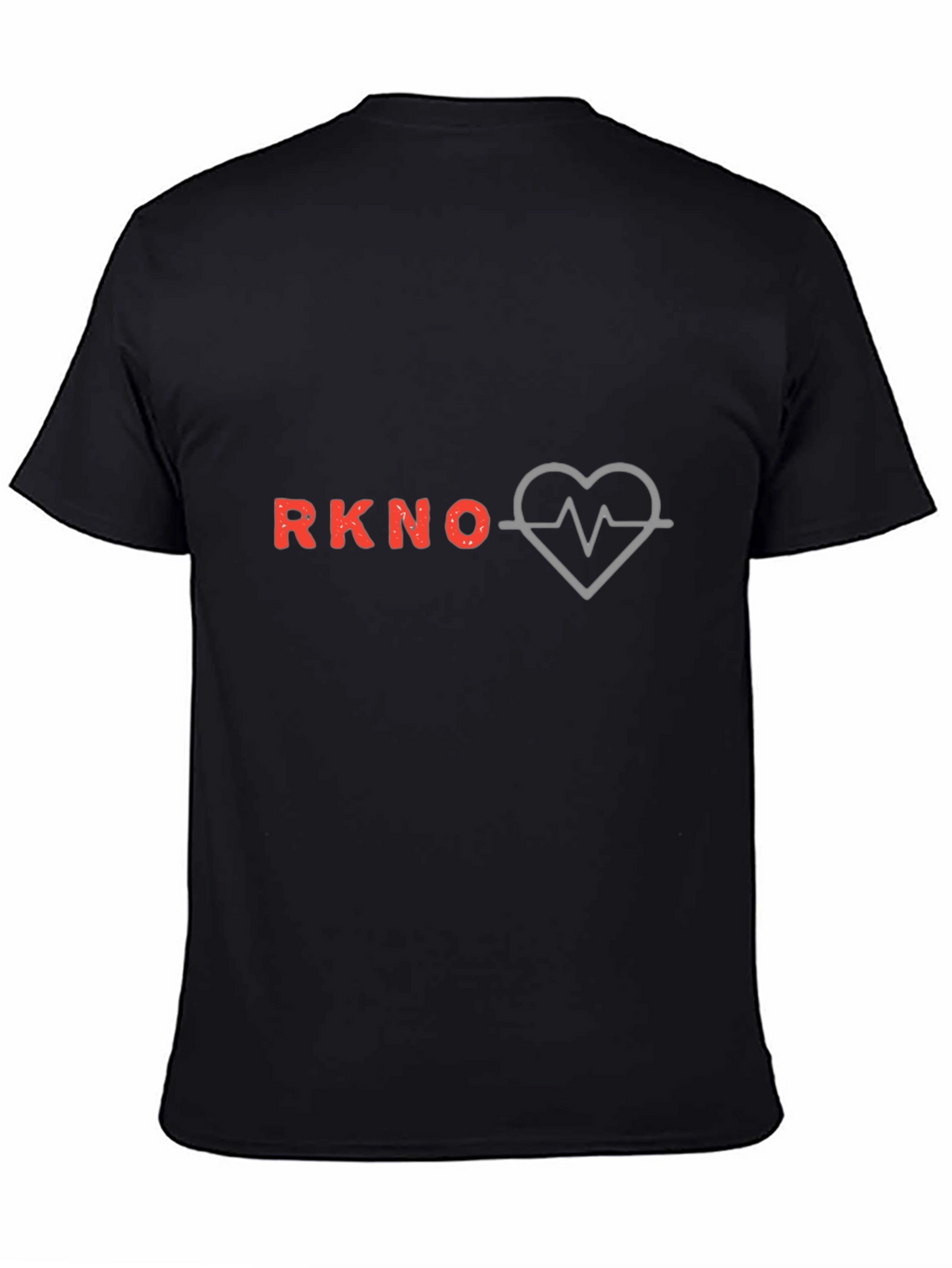 RKNO Heartbeat T-Shirt - Black Casual Tee