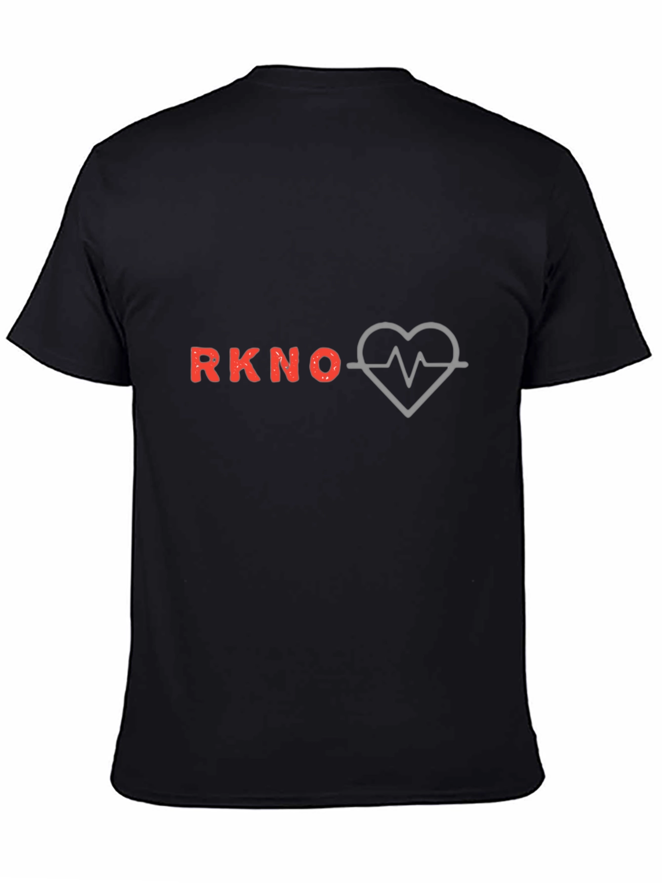 RKNO Heartbeat T-Shirt - Black Casual Tee
