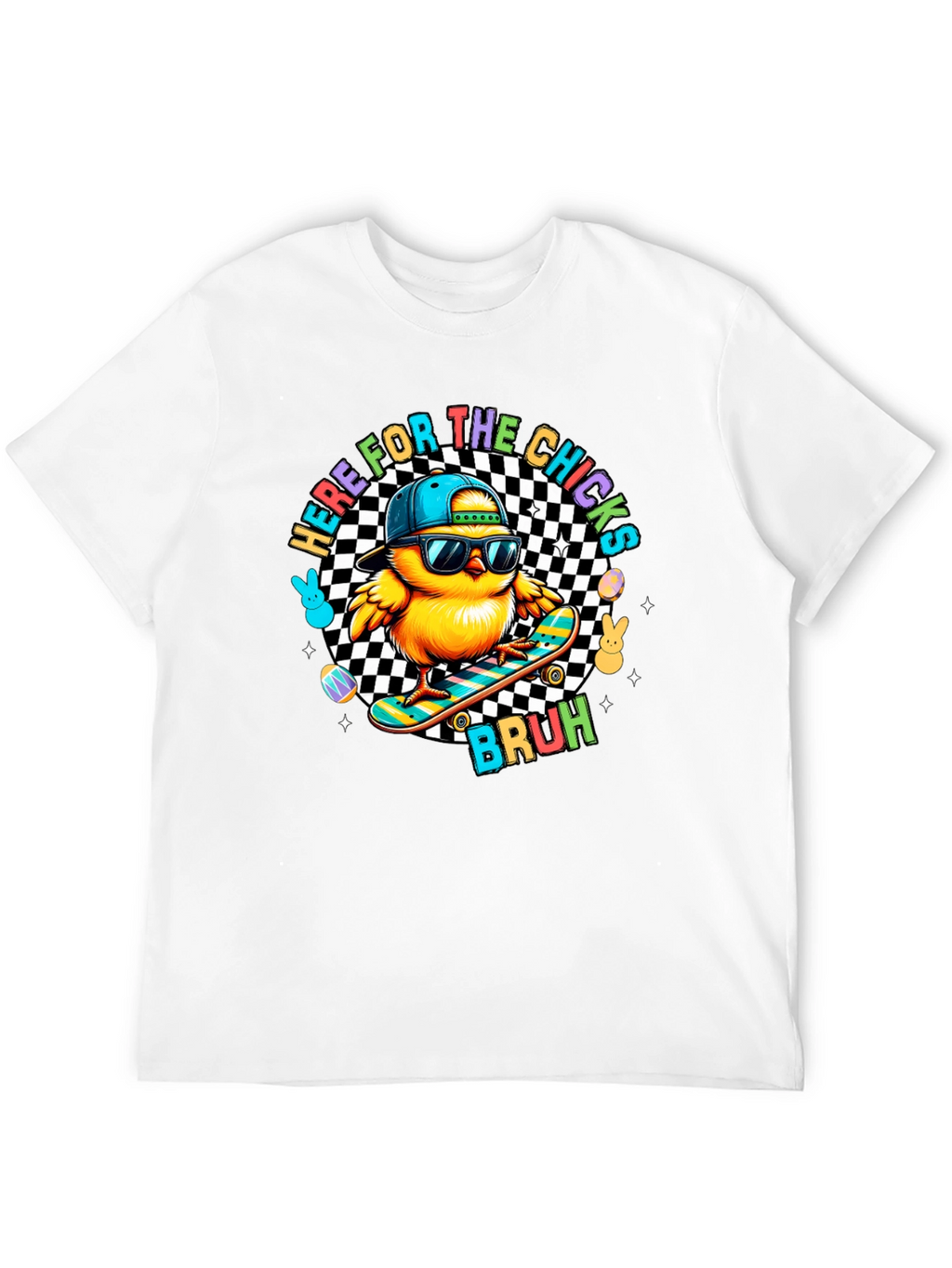 Here for the Chicks Skateboard T-Shirt