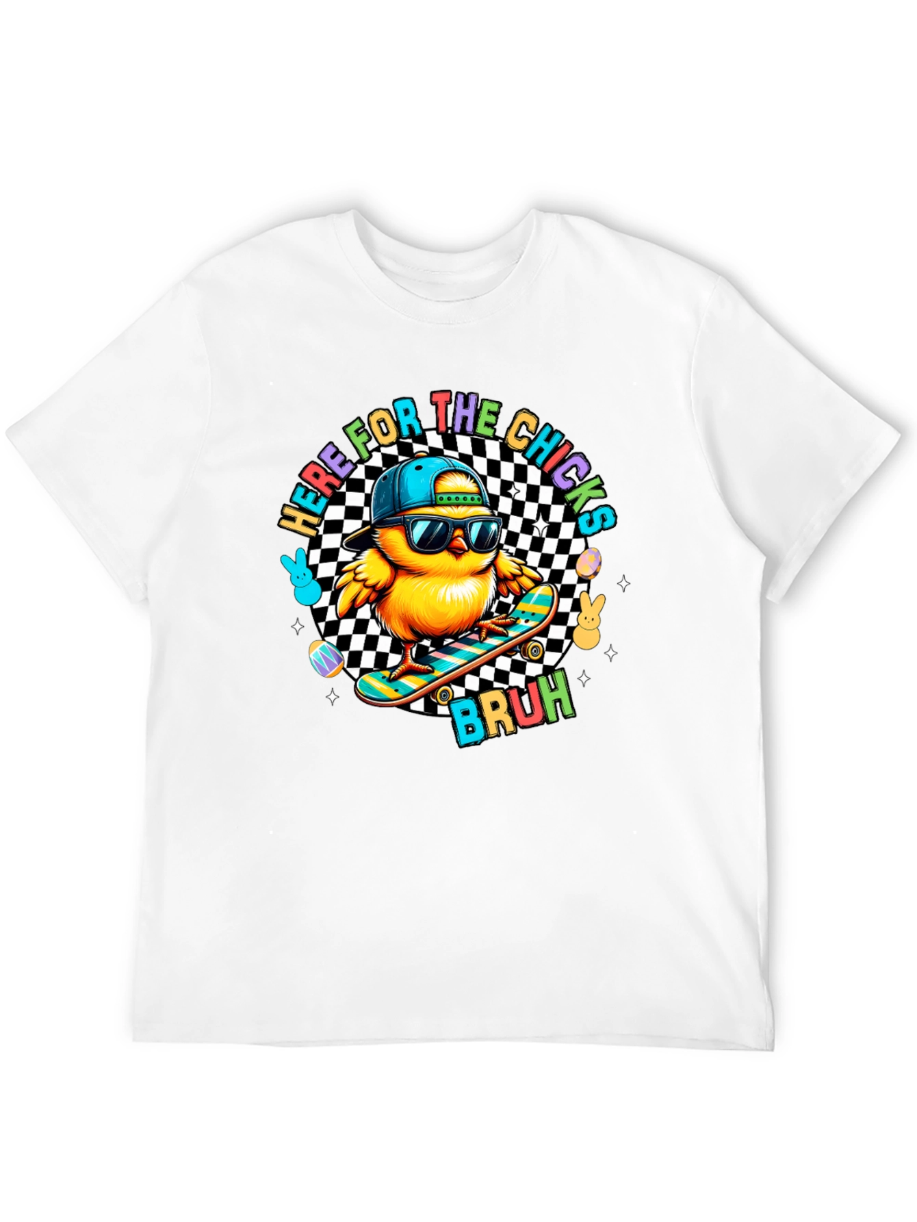 Here for the Chicks Skateboard T-Shirt