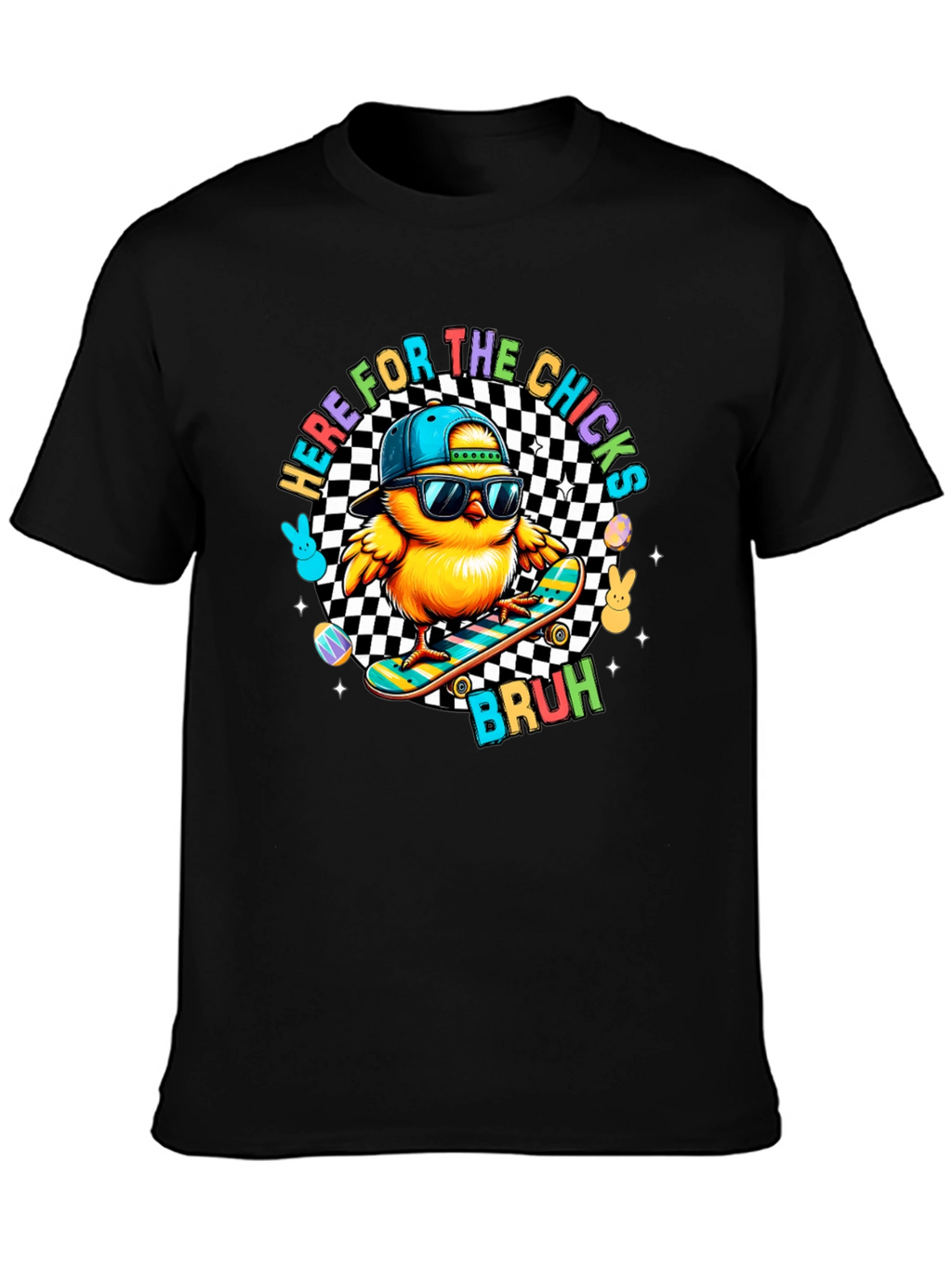Here for the Chicks Skateboard T-Shirt