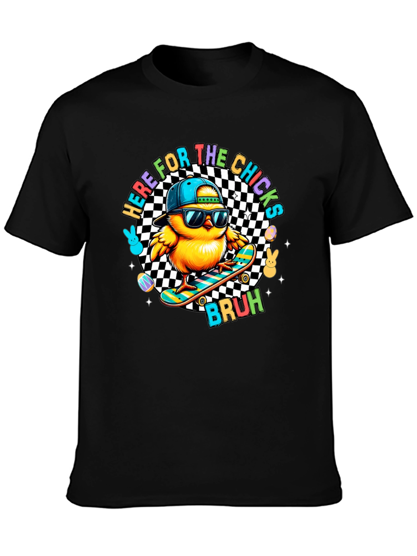 Here for the Chicks Skateboard T-Shirt