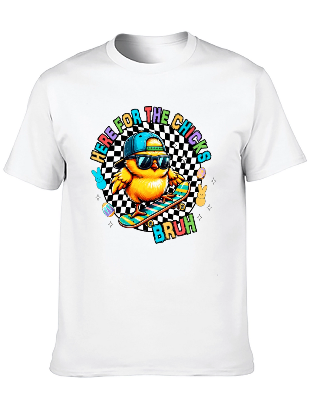 Here for the Chicks Skateboard T-Shirt