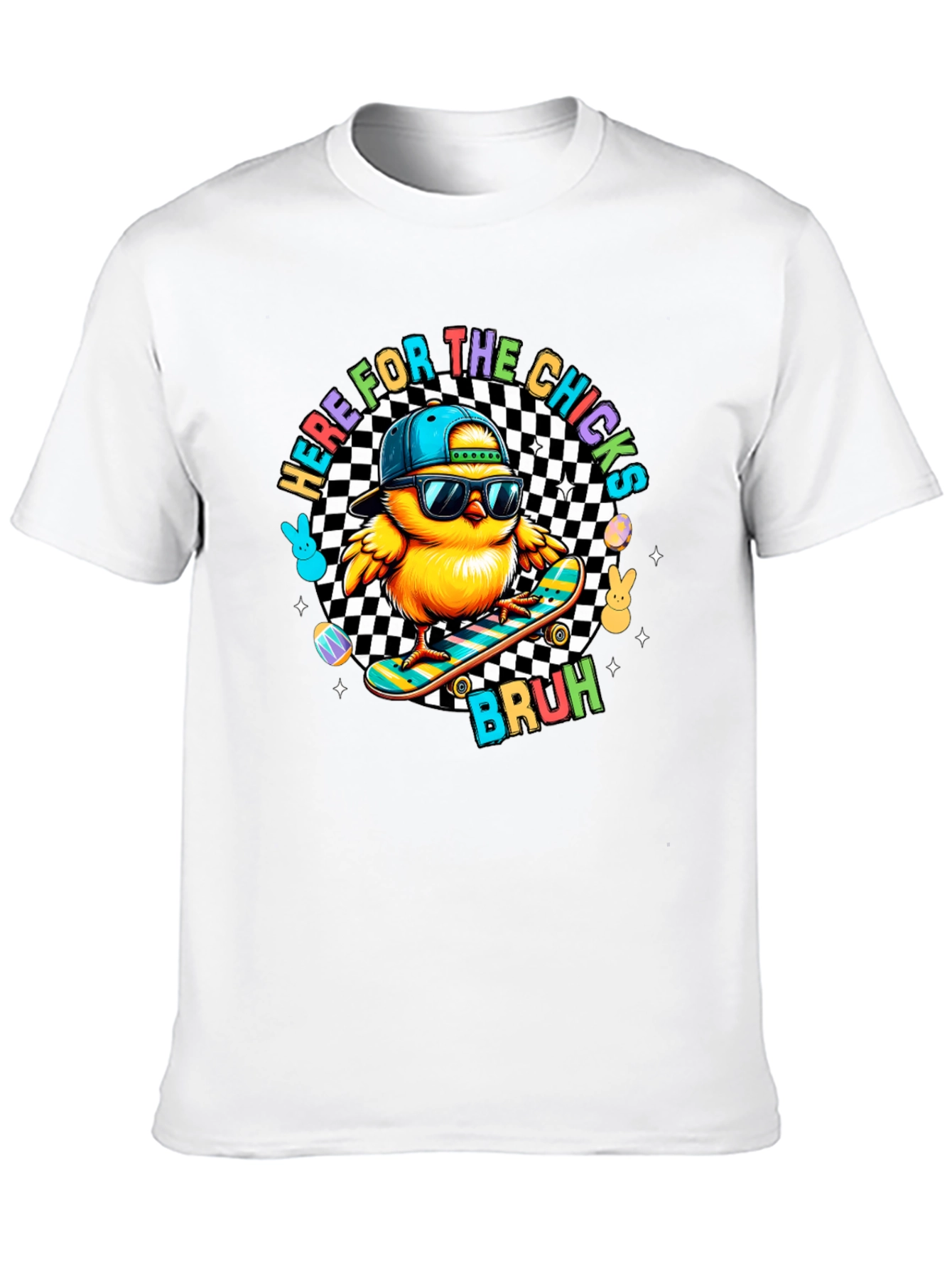 Here for the Chicks Skateboard T-Shirt
