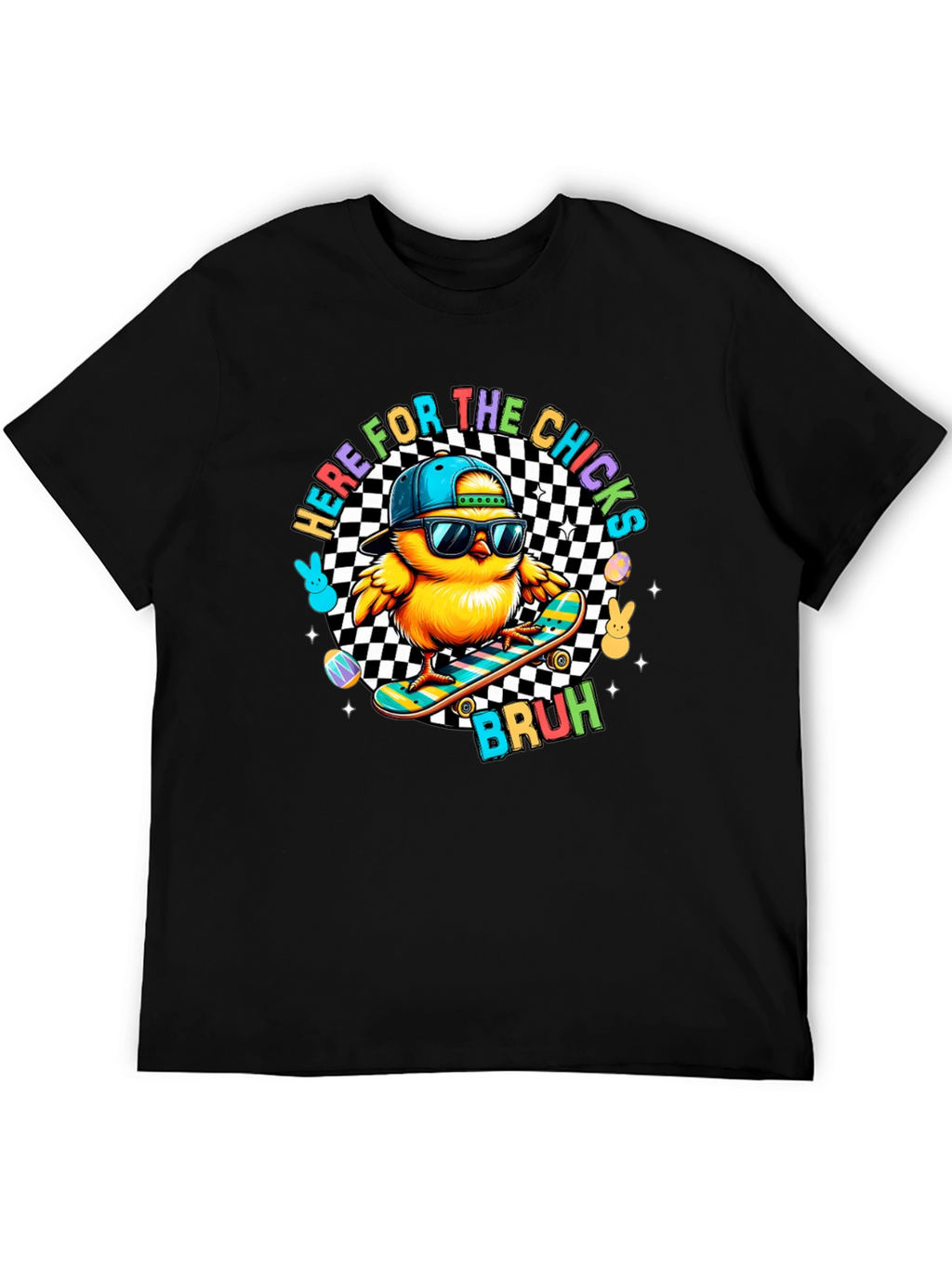 Here for the Chicks Skateboard T-Shirt