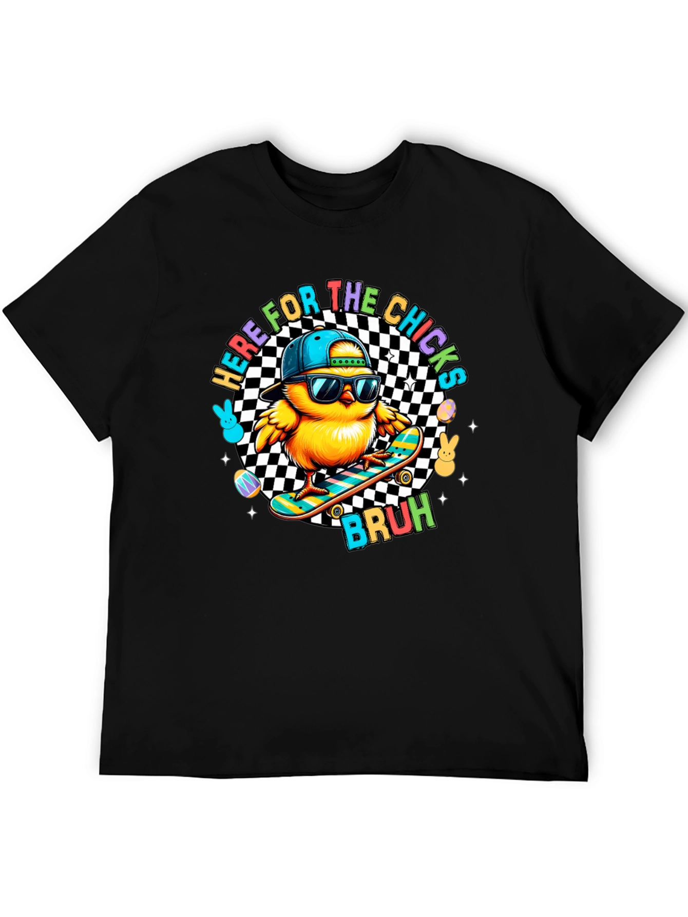 Here for the Chicks Skateboard T-Shirt