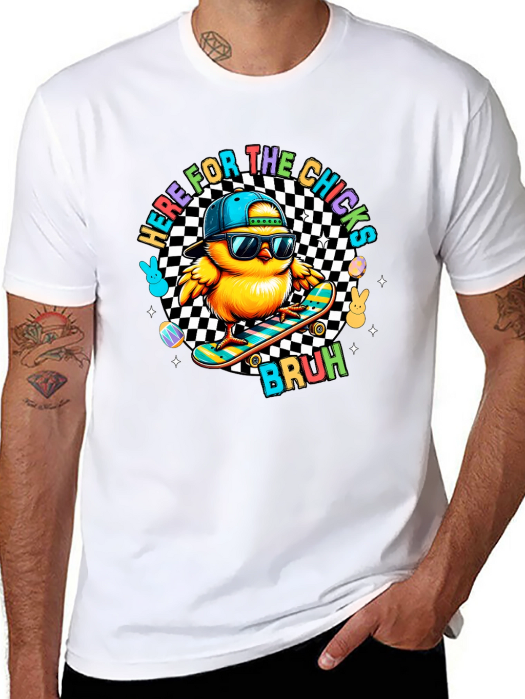 Here for the Chicks Skateboard T-Shirt