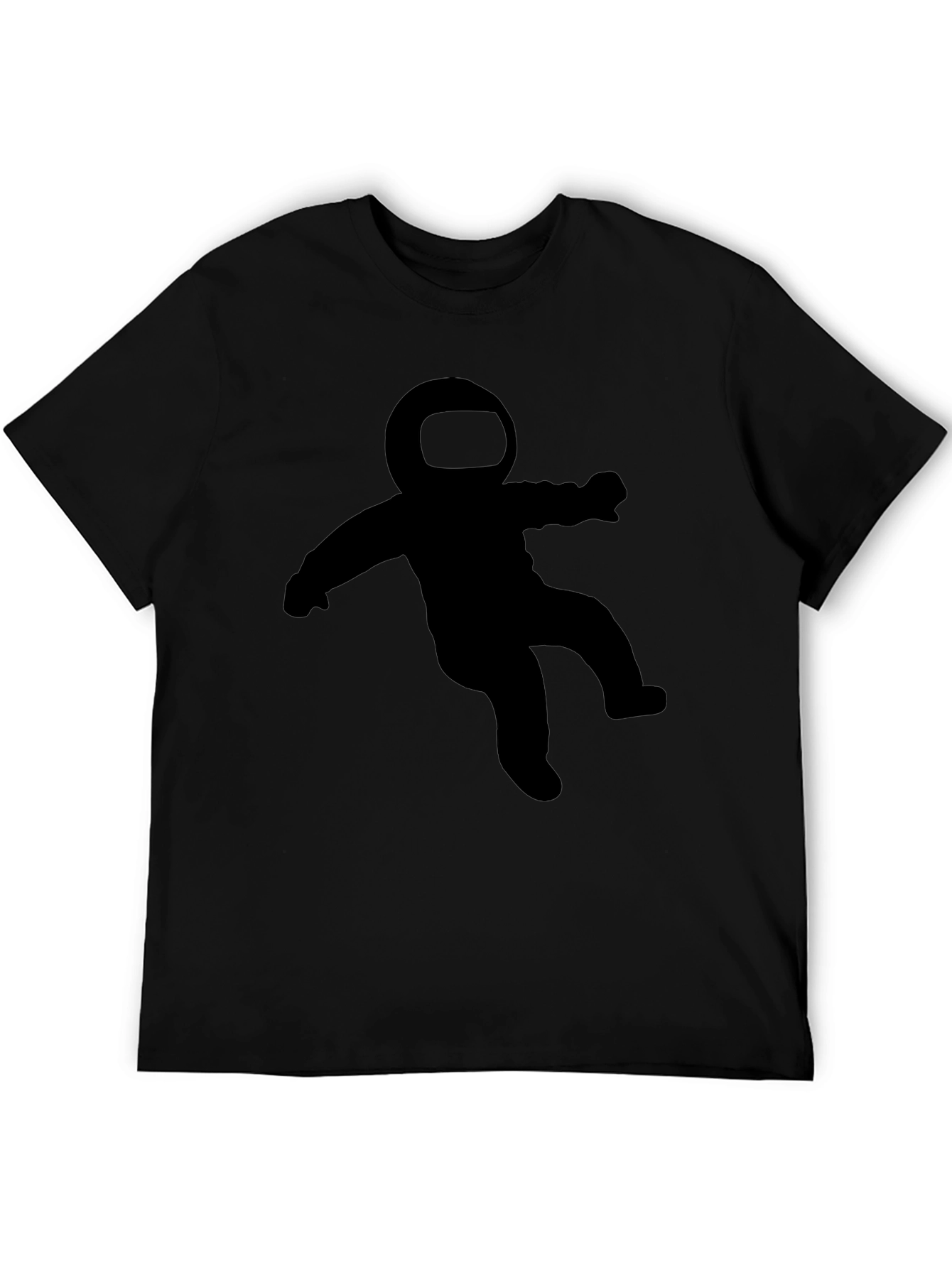 Astronaut Graphic Tee - Black Crew Neck T-Shirt