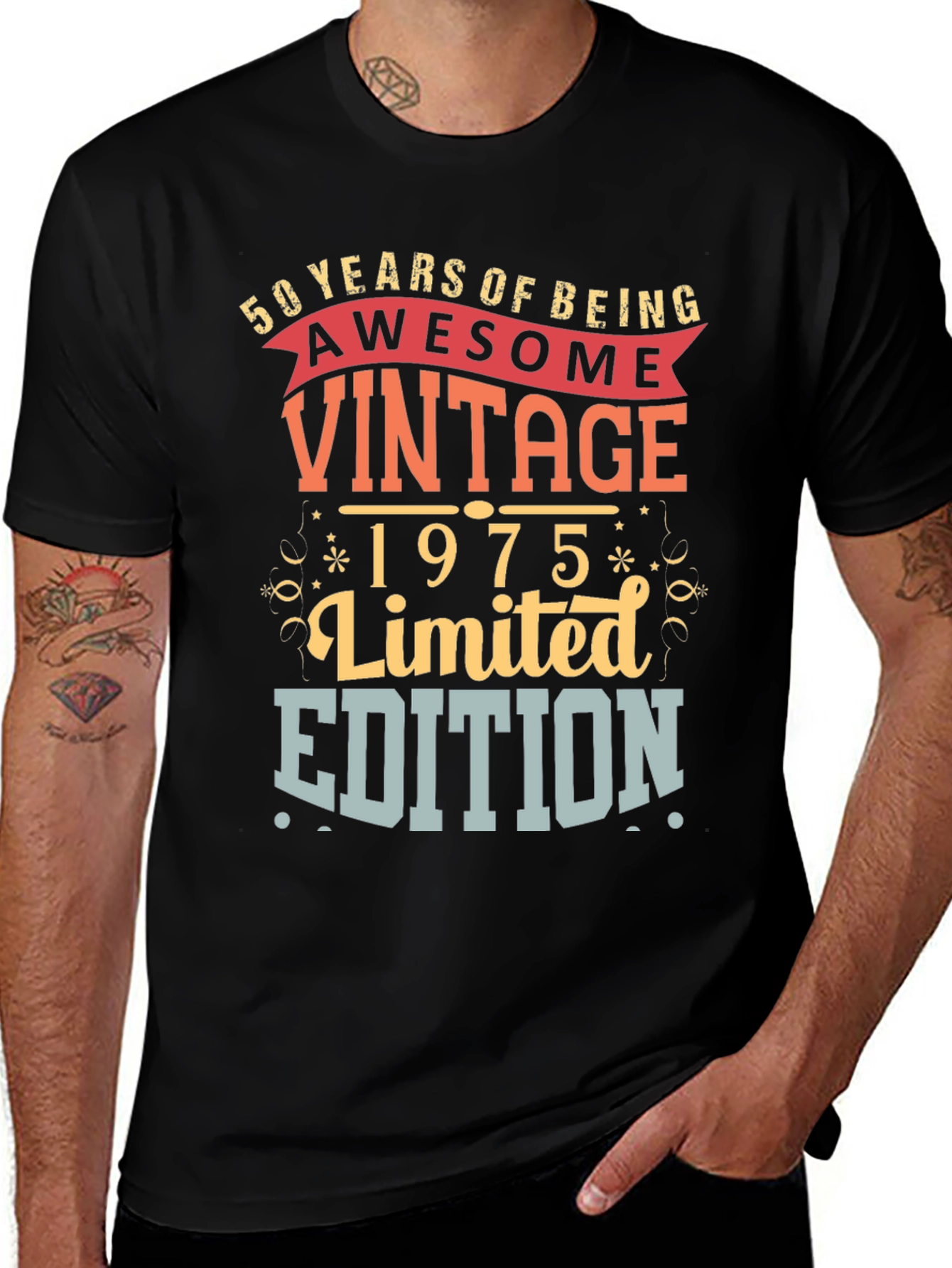 Vintage 1975 Limited Edition Birthday T-Shirt