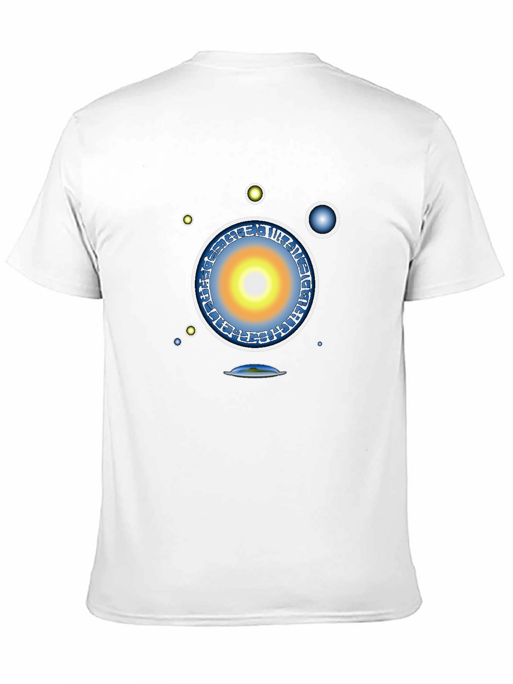 Abstract Solar System Graphic Tee - Black