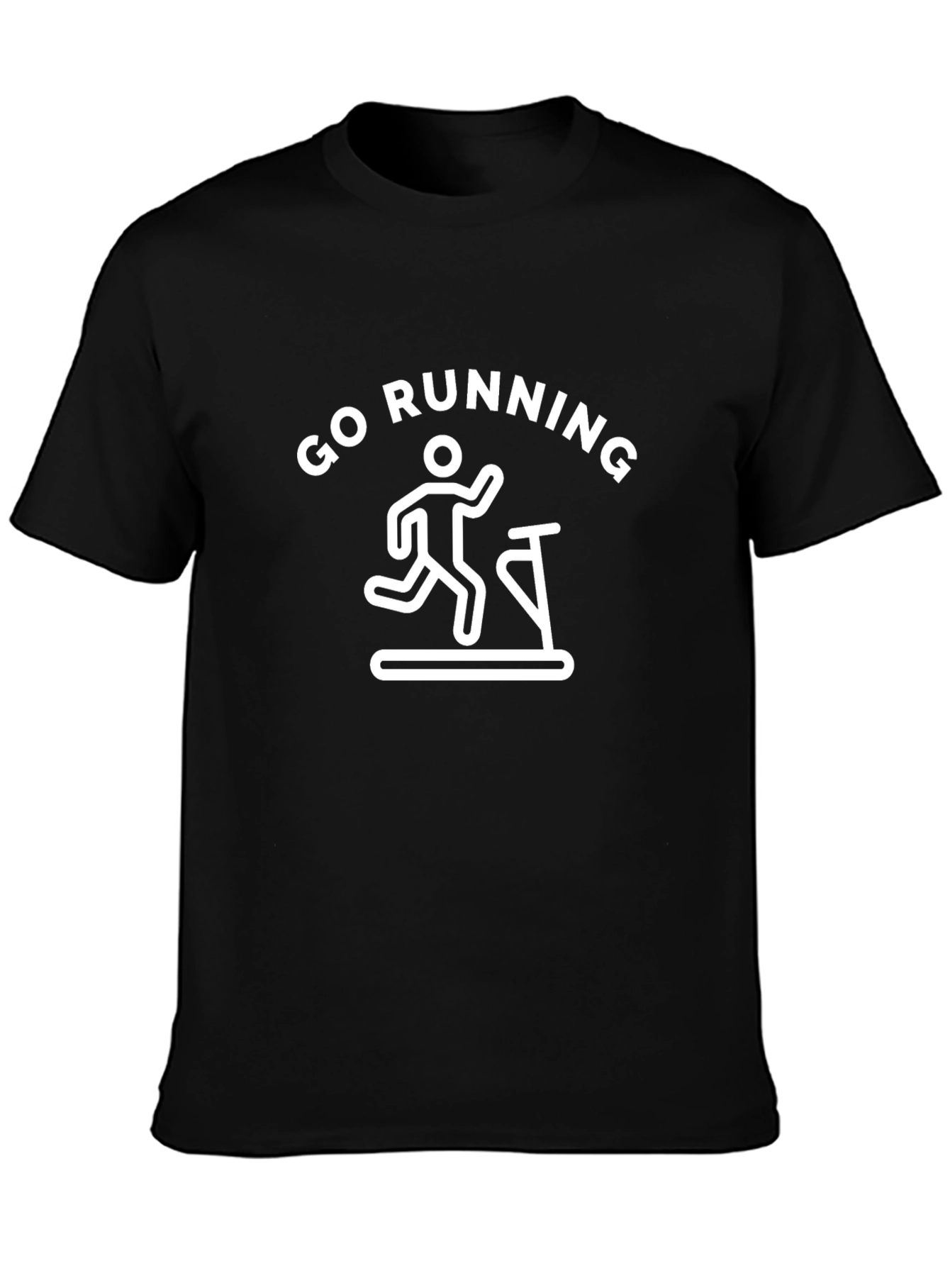 Go Running Graphic Tee - Black Cotton Blend