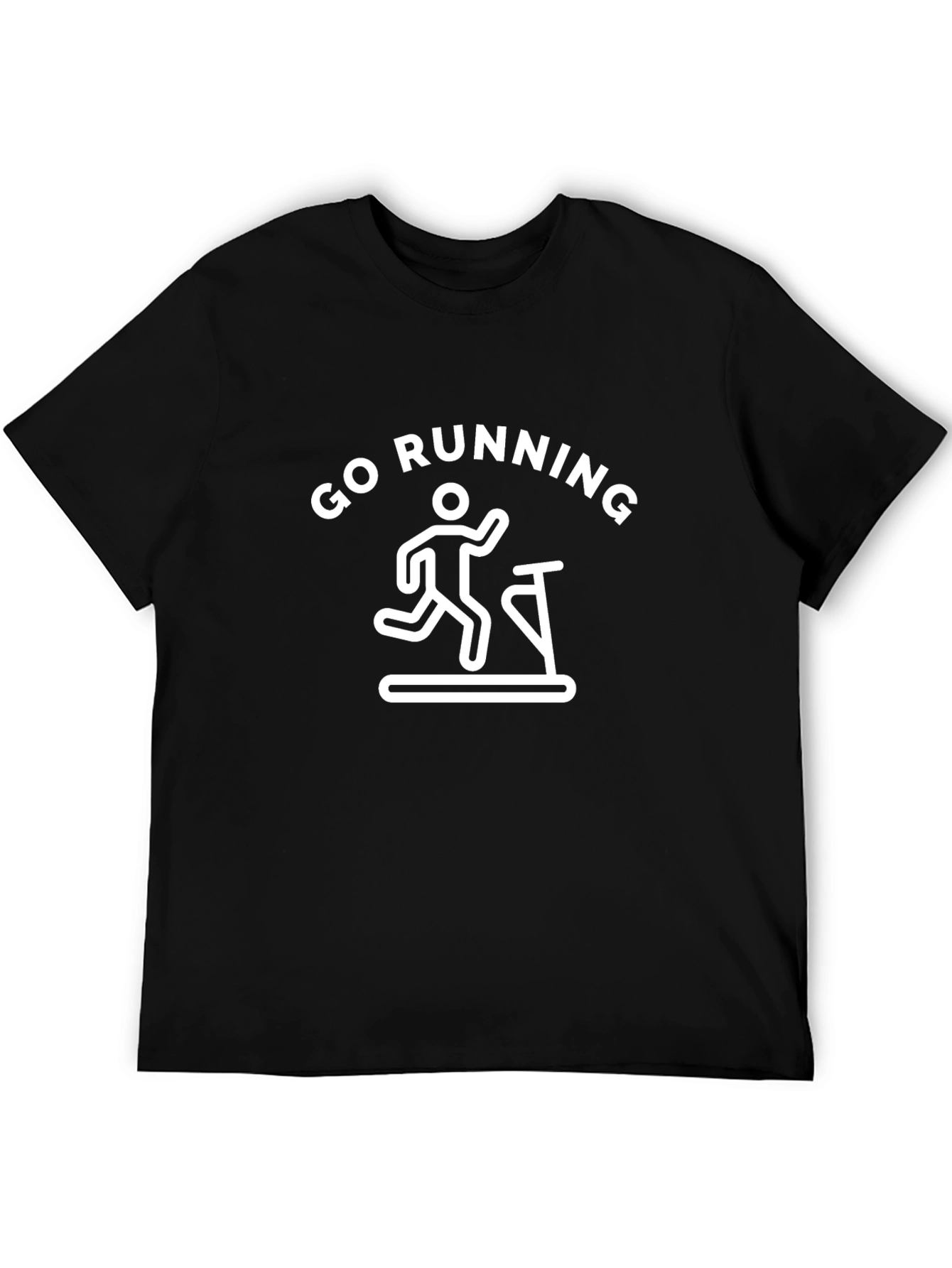 Go Running Graphic Tee - Black Cotton Blend