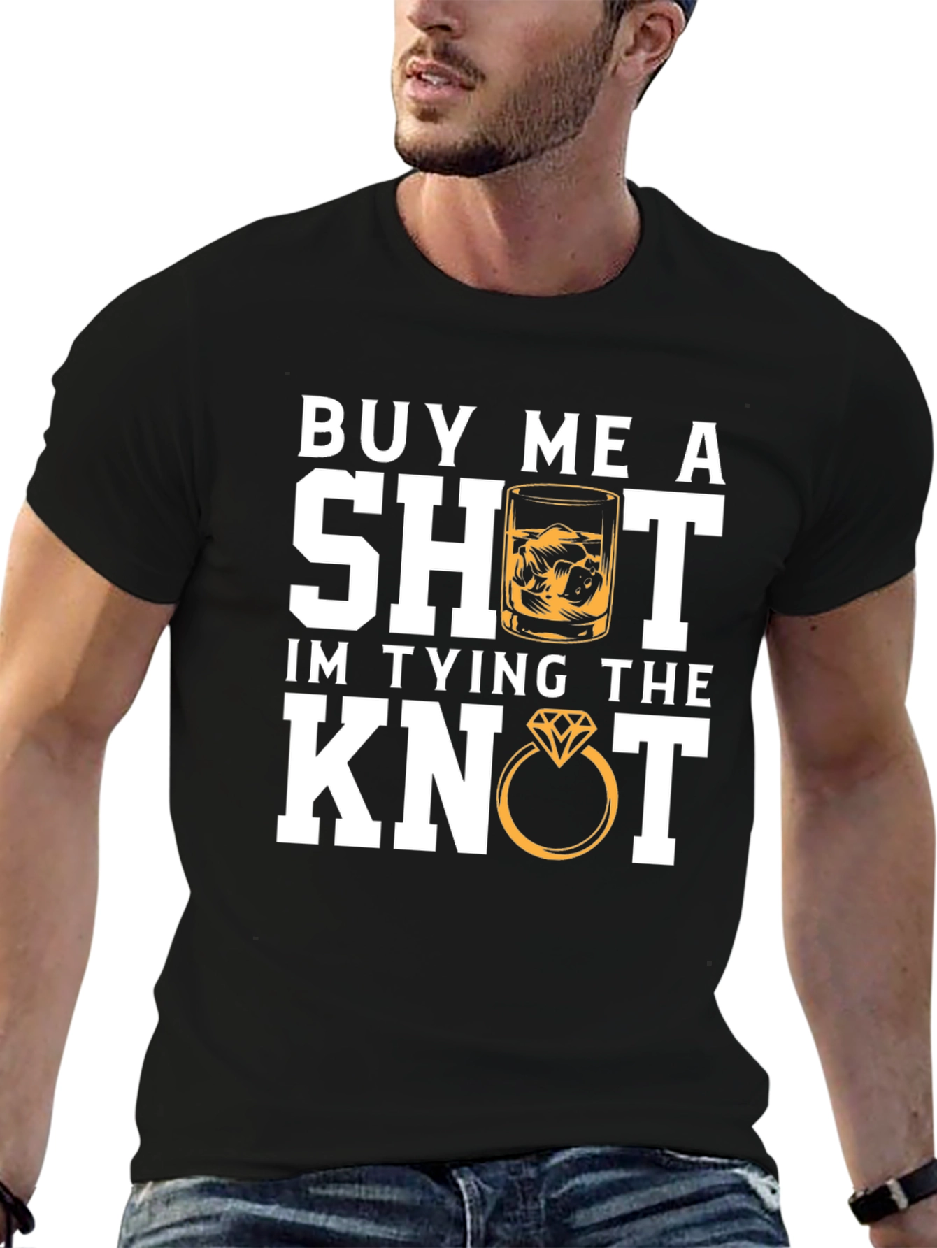 Buy Me A Shot T-Shirt: Tying The Knot Groom Tee