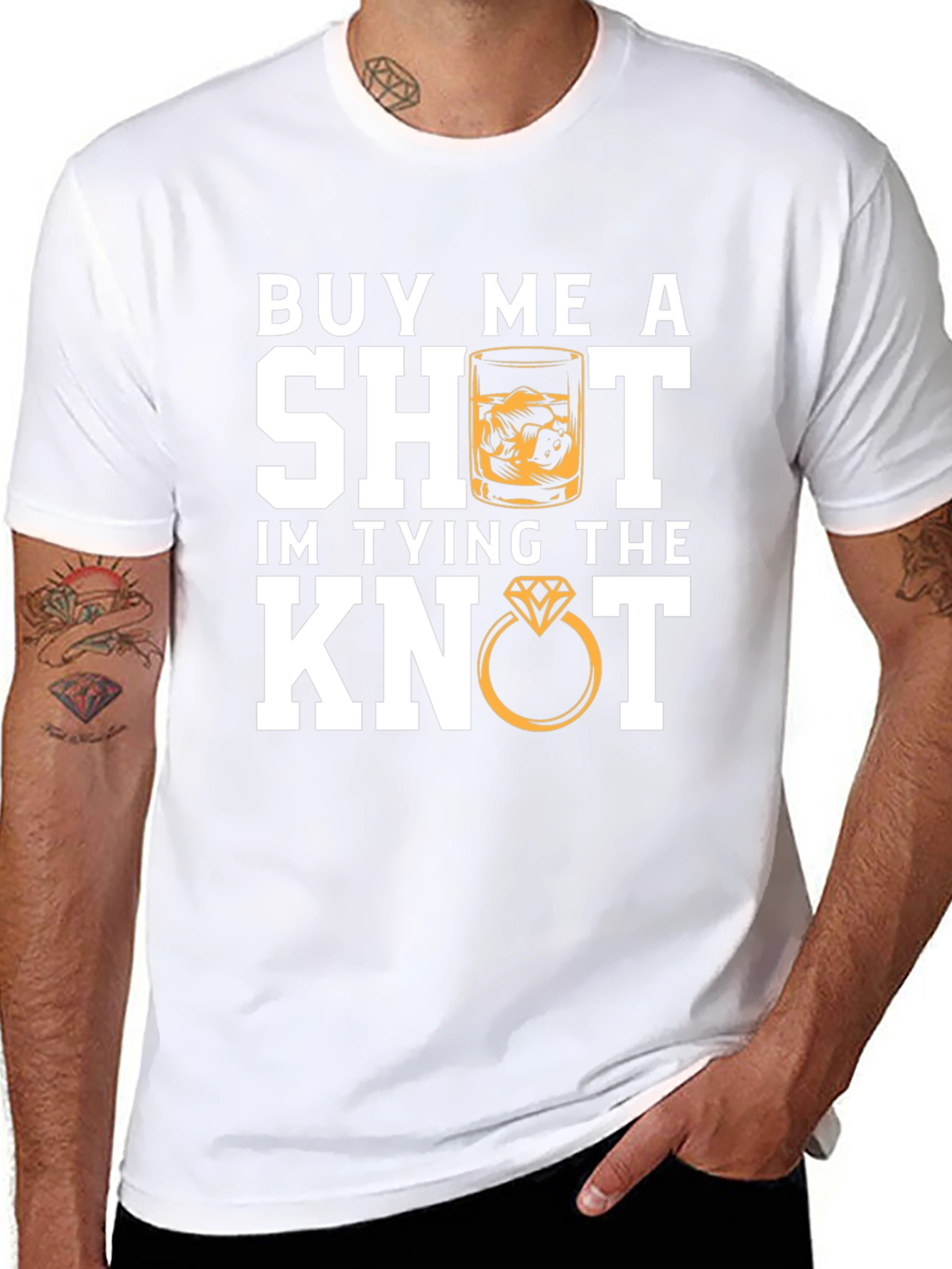 Buy Me A Shot T-Shirt: Tying The Knot Groom Tee
