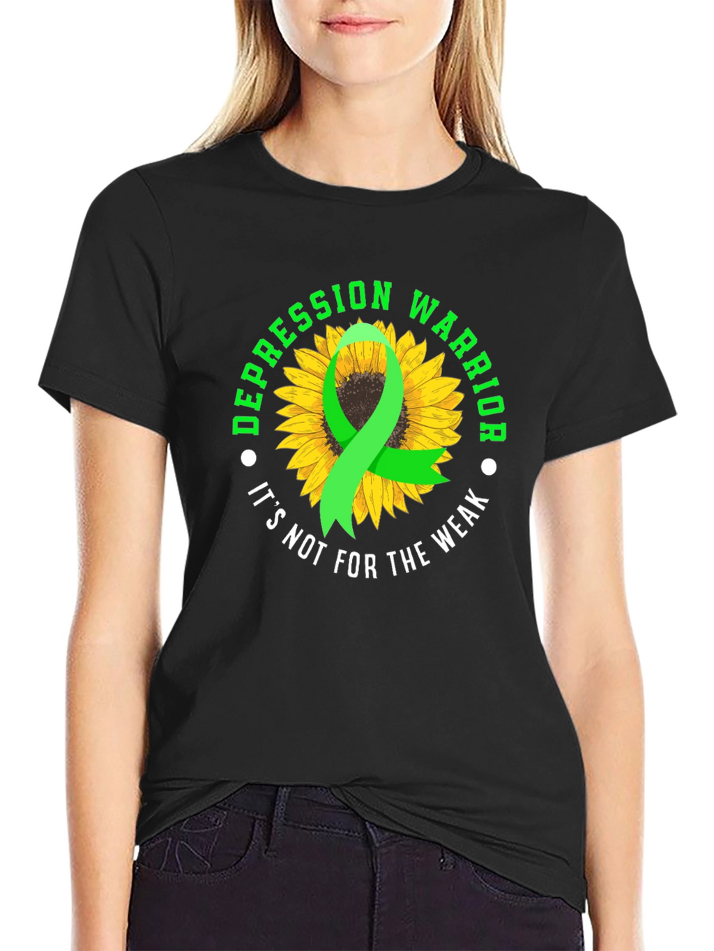 Depression Warrior Sunflower Graphic Tee
