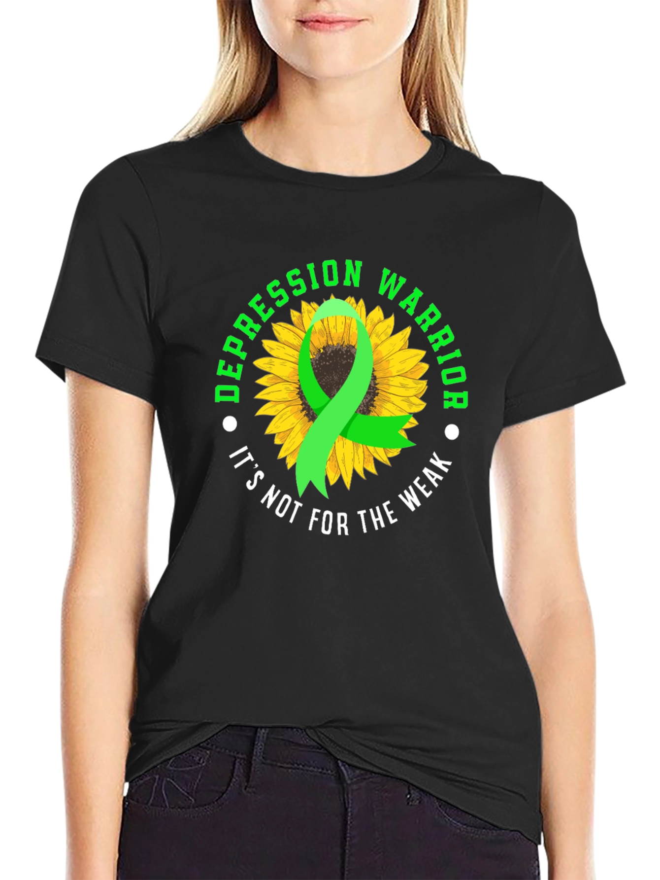 Depression Warrior Sunflower Graphic Tee