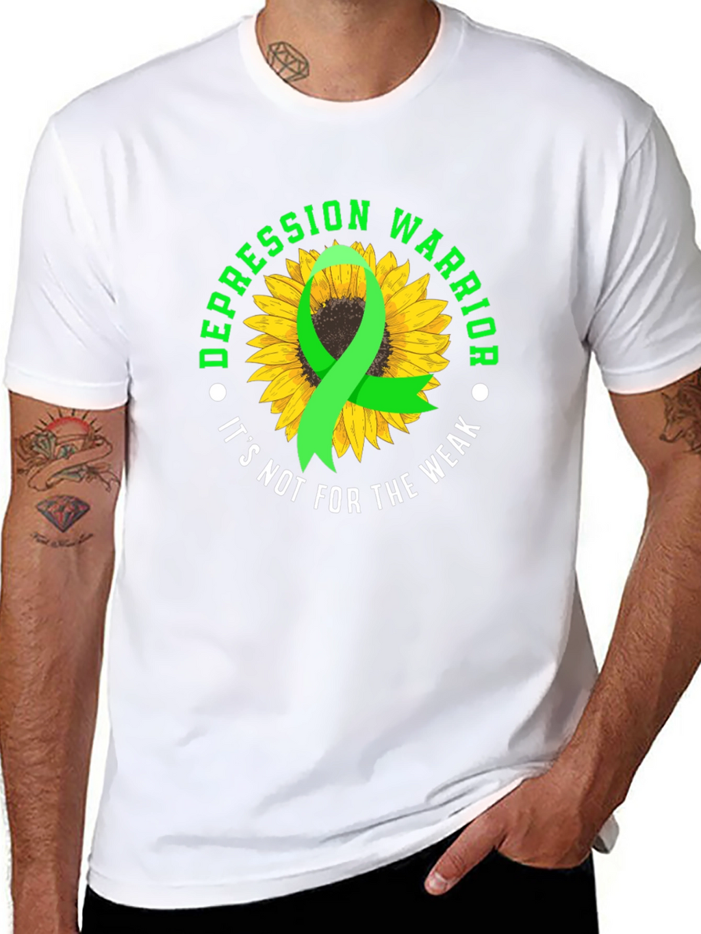 Depression Warrior Sunflower Graphic Tee
