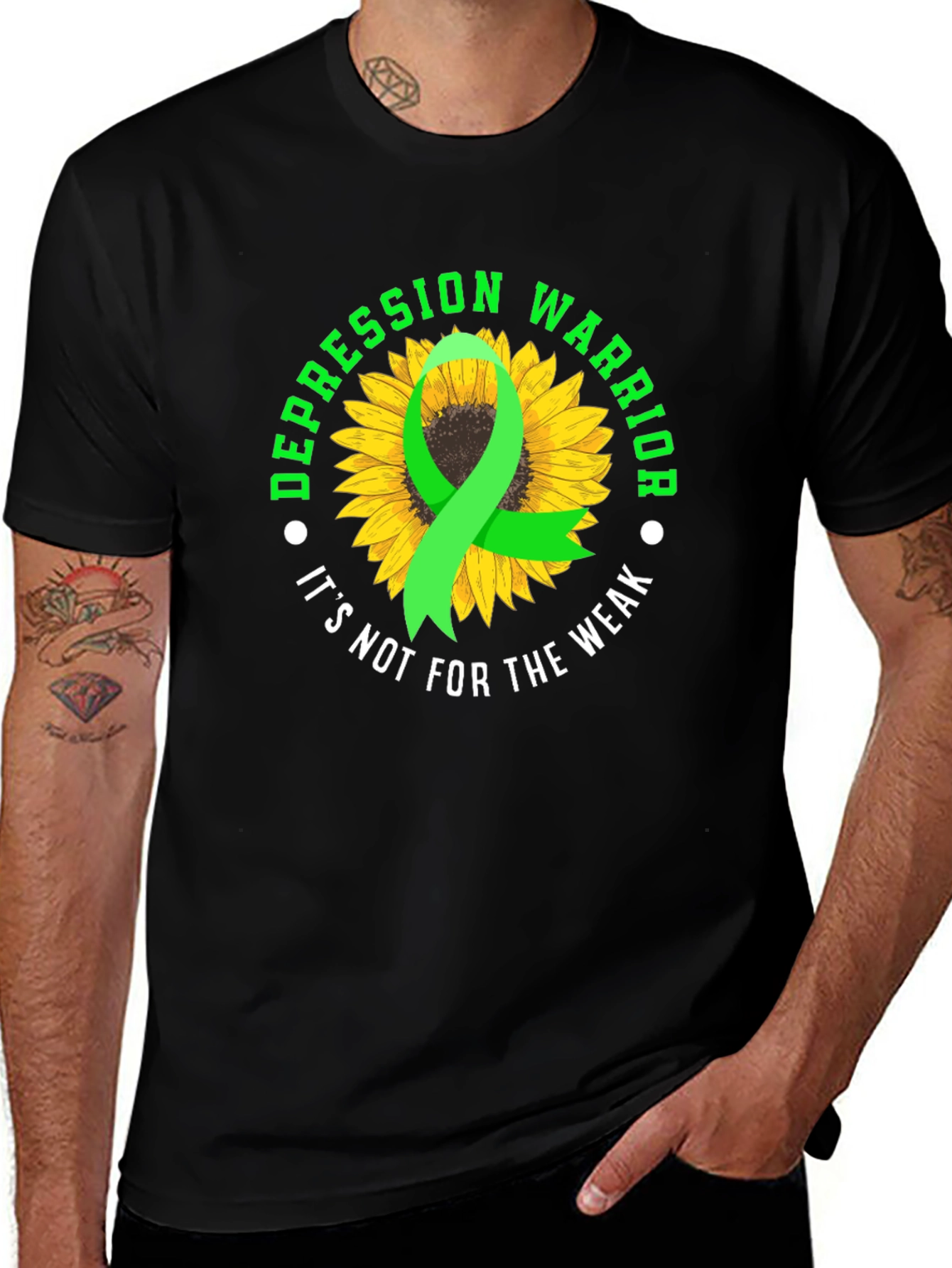 Depression Warrior Sunflower Graphic Tee