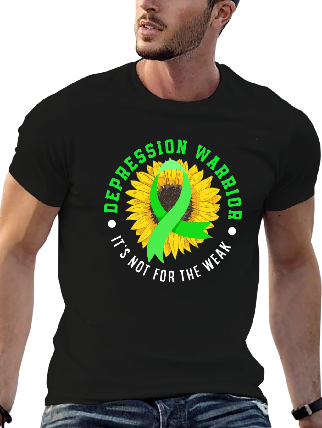 Depression Warrior Sunflower Graphic Tee