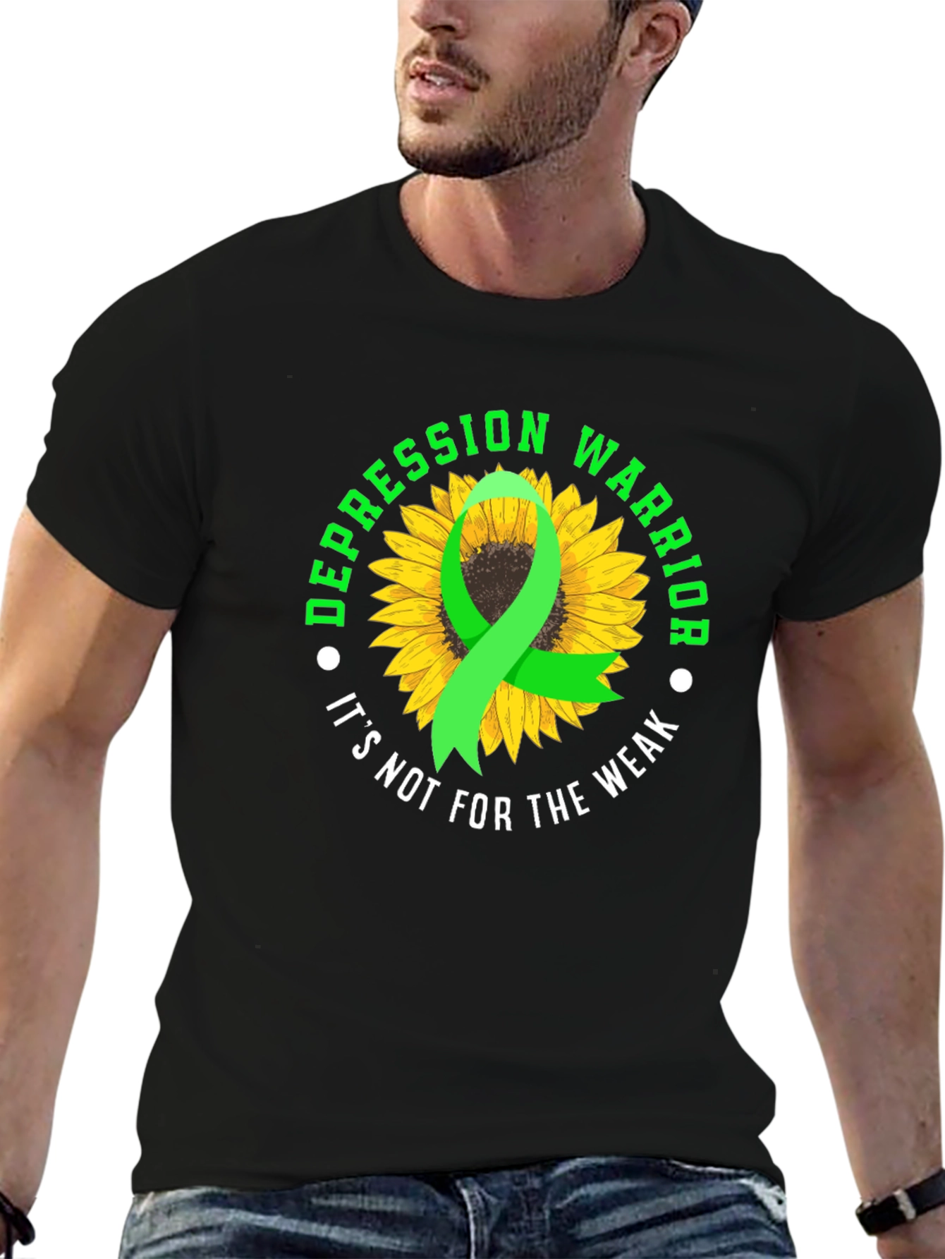 Depression Warrior Sunflower Graphic Tee