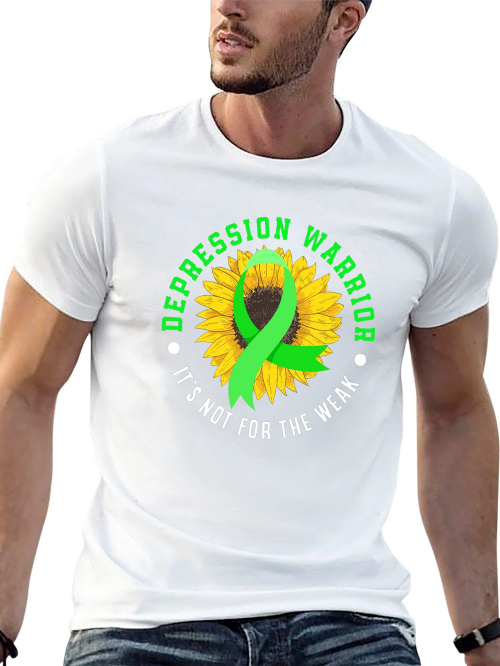 Depression Warrior Sunflower Graphic Tee