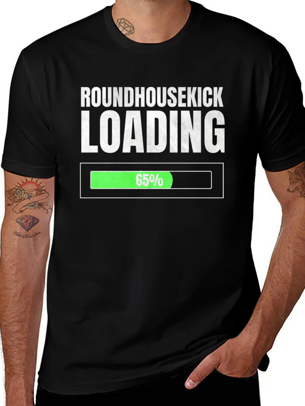 Roundhousekick Loading T-Shirt - Funny Martial Arts Tee