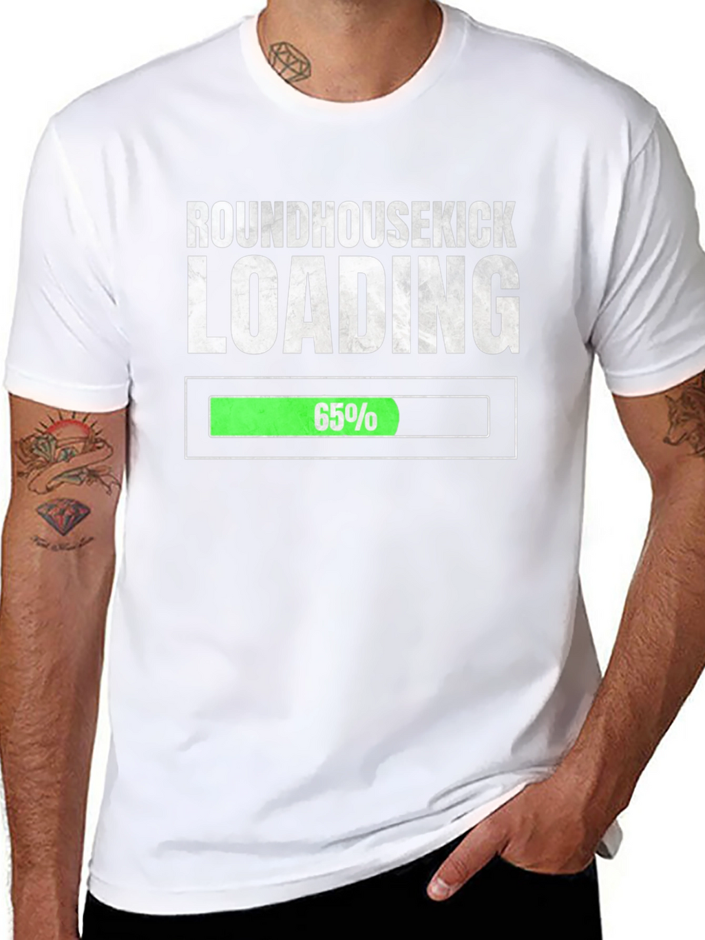 Roundhousekick Loading T-Shirt - Funny Martial Arts Tee