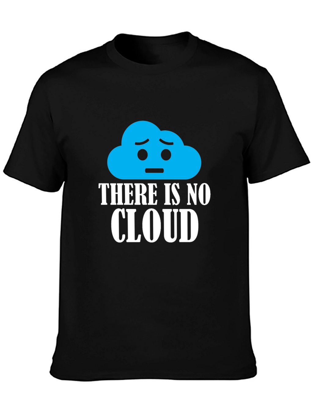 No Cloud Graphic Print Black T-Shirt