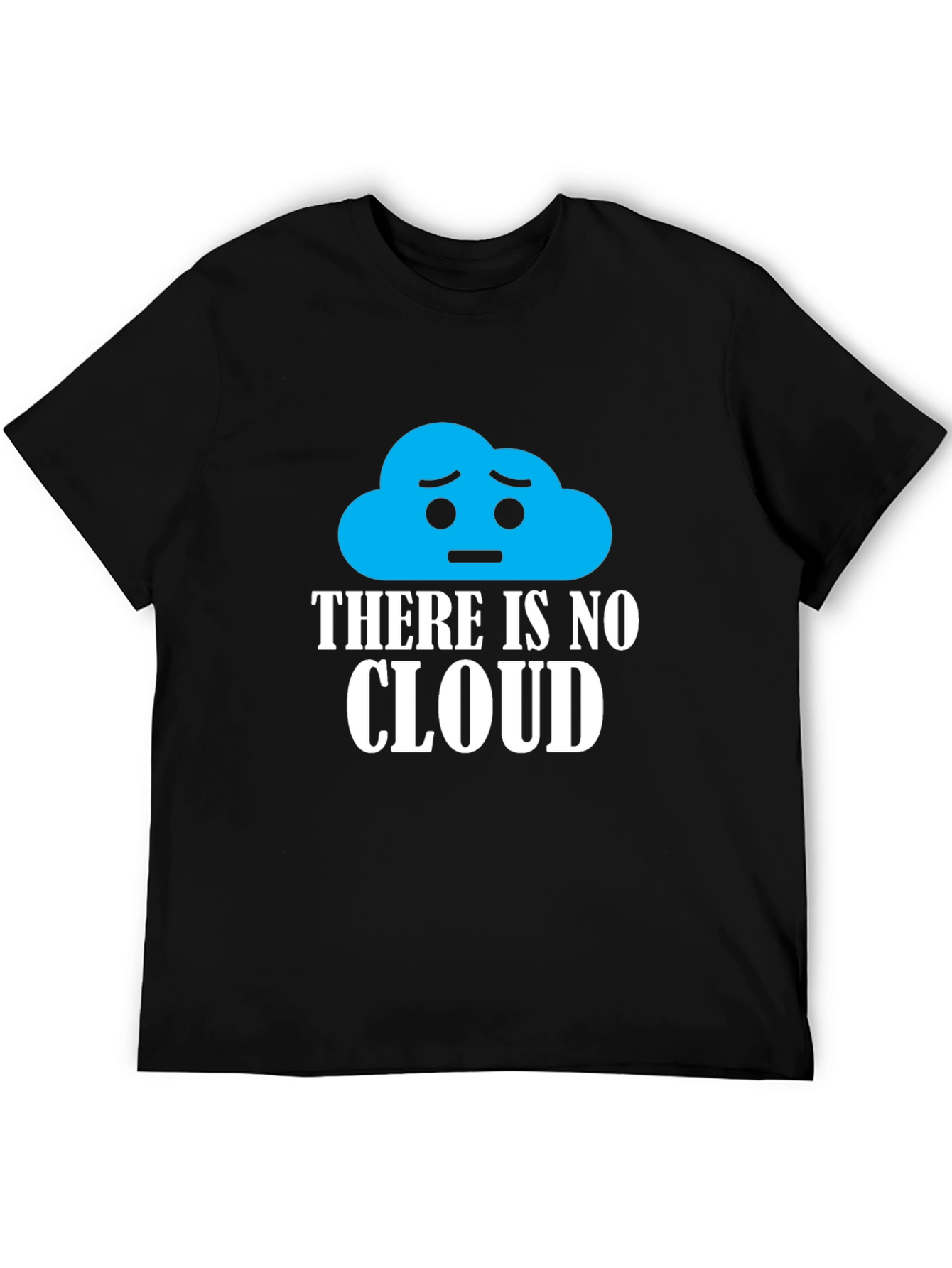No Cloud Graphic Print Black T-Shirt