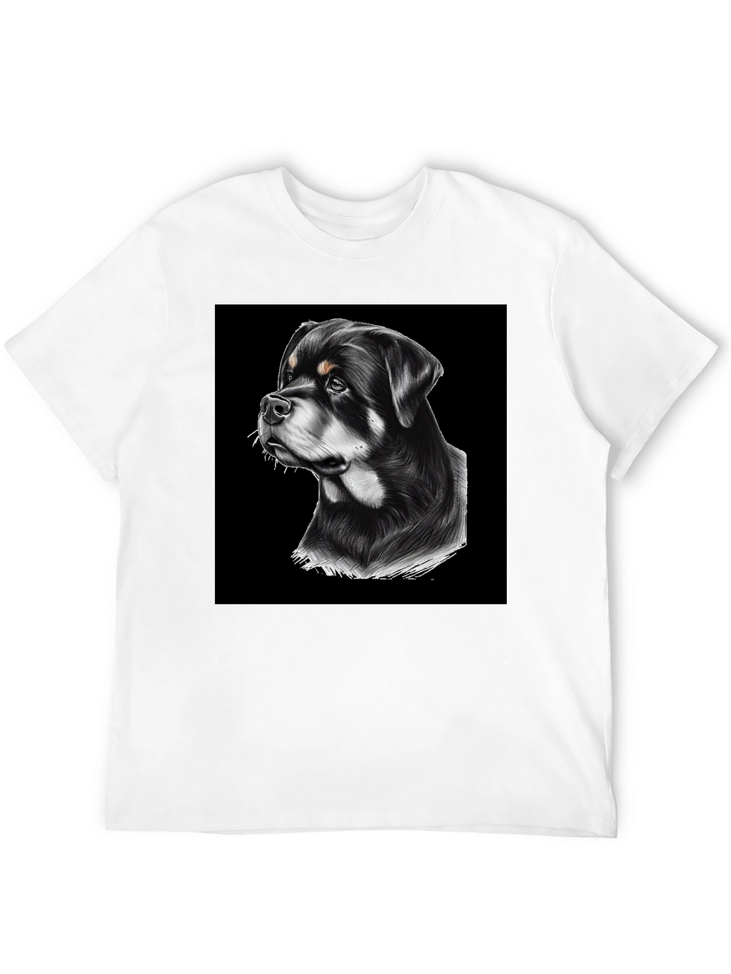 Rottweiler Graphic T-Shirt - Black Cotton Tee