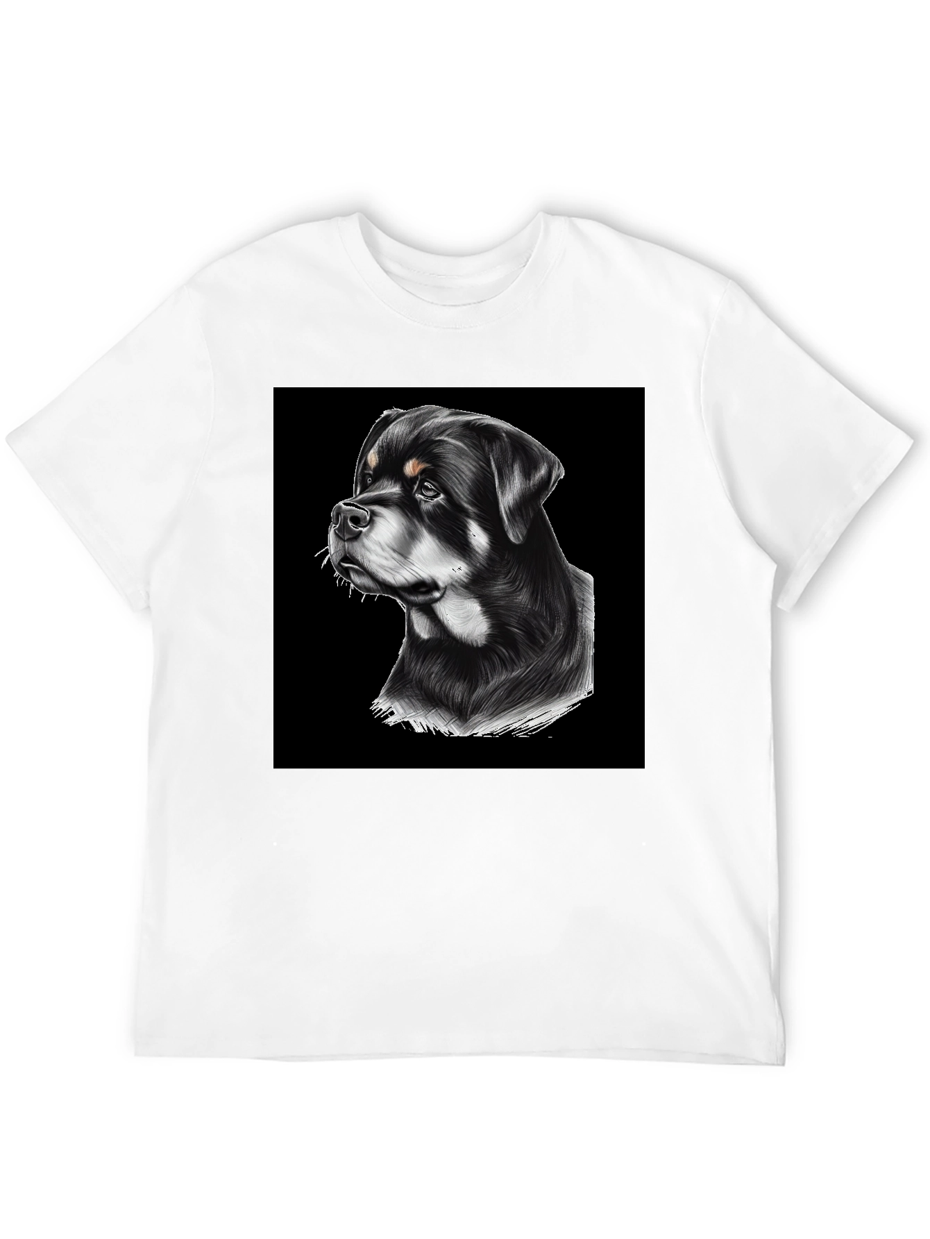 Rottweiler Graphic T-Shirt - Black Cotton Tee