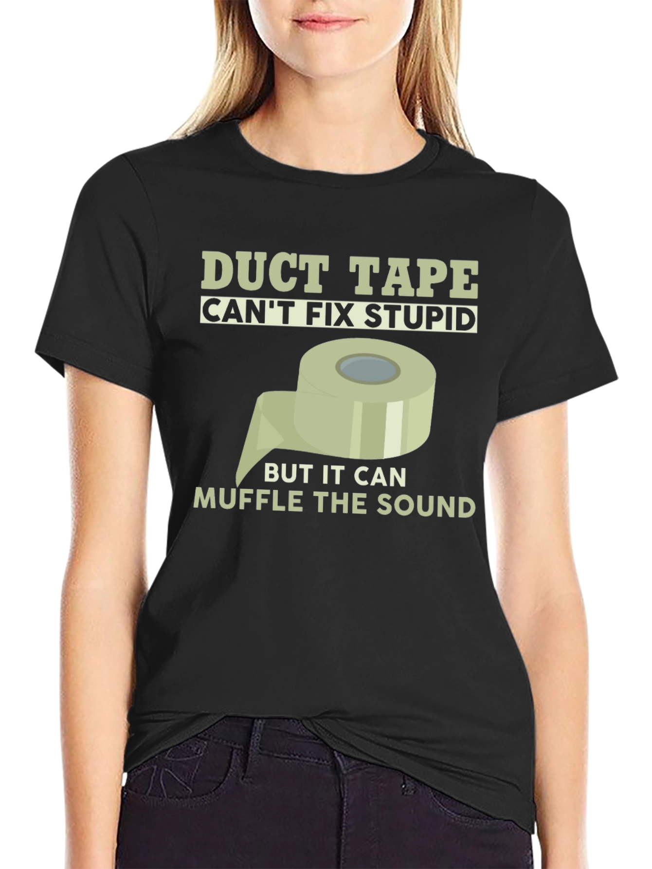 Funny Duct Tape Graphic Tee - Muffle the Sound