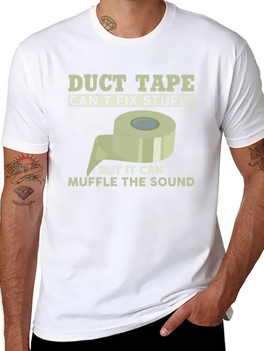 Funny Duct Tape Graphic Tee - Muffle the Sound