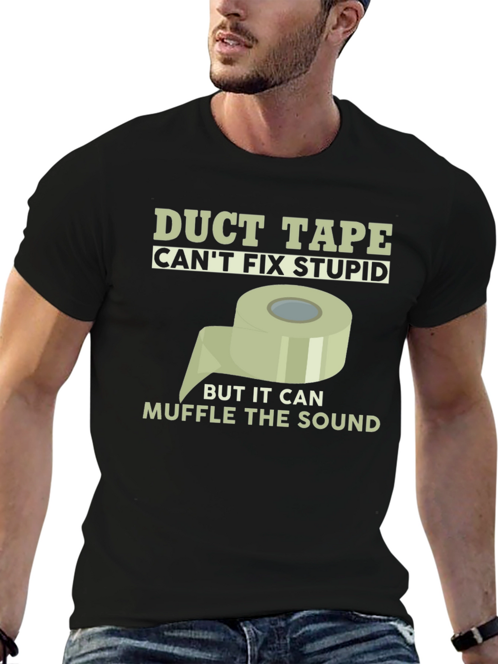 Funny Duct Tape Graphic Tee - Muffle the Sound