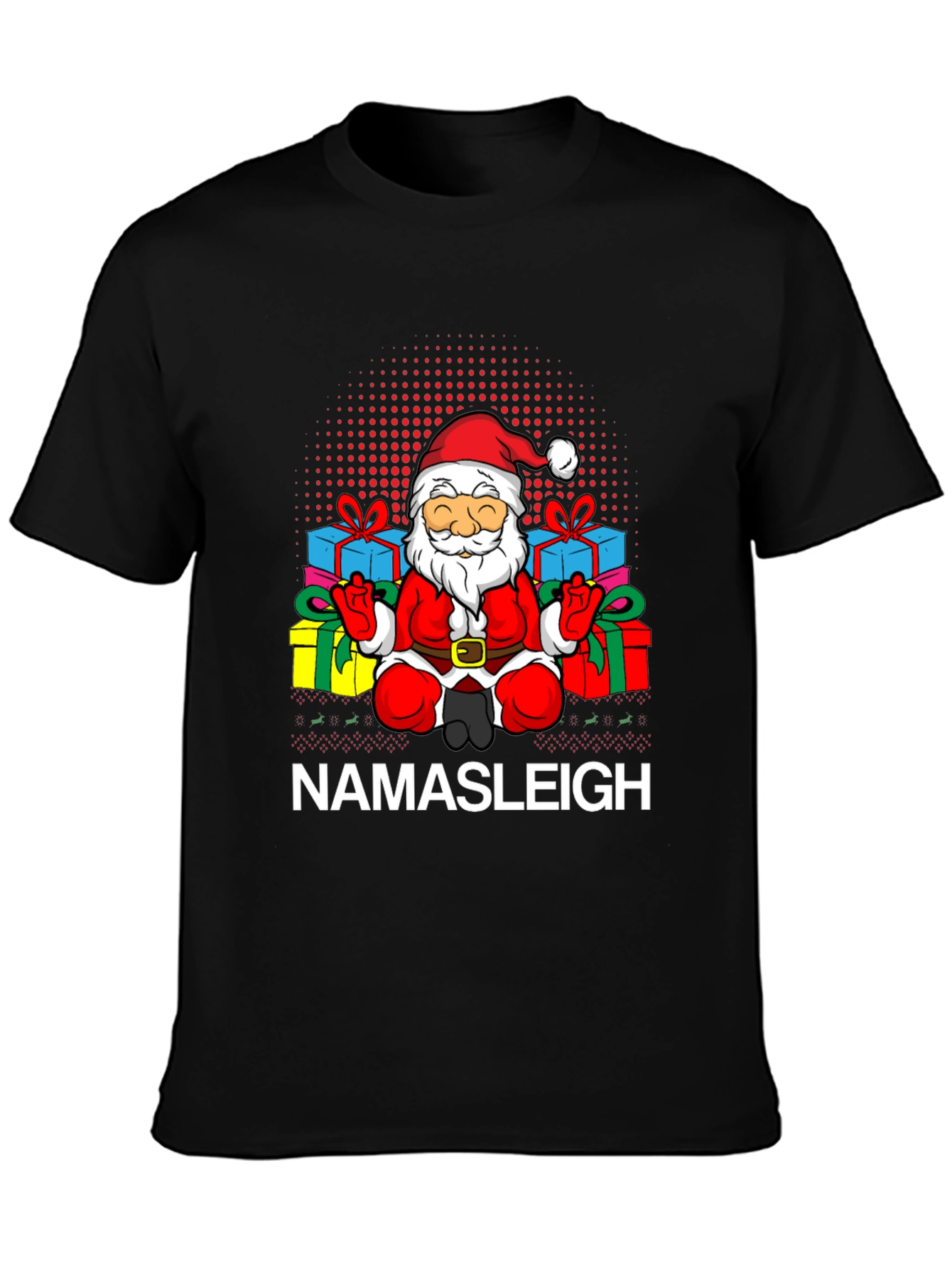 Namasleigh Santa Graphic T-Shirt