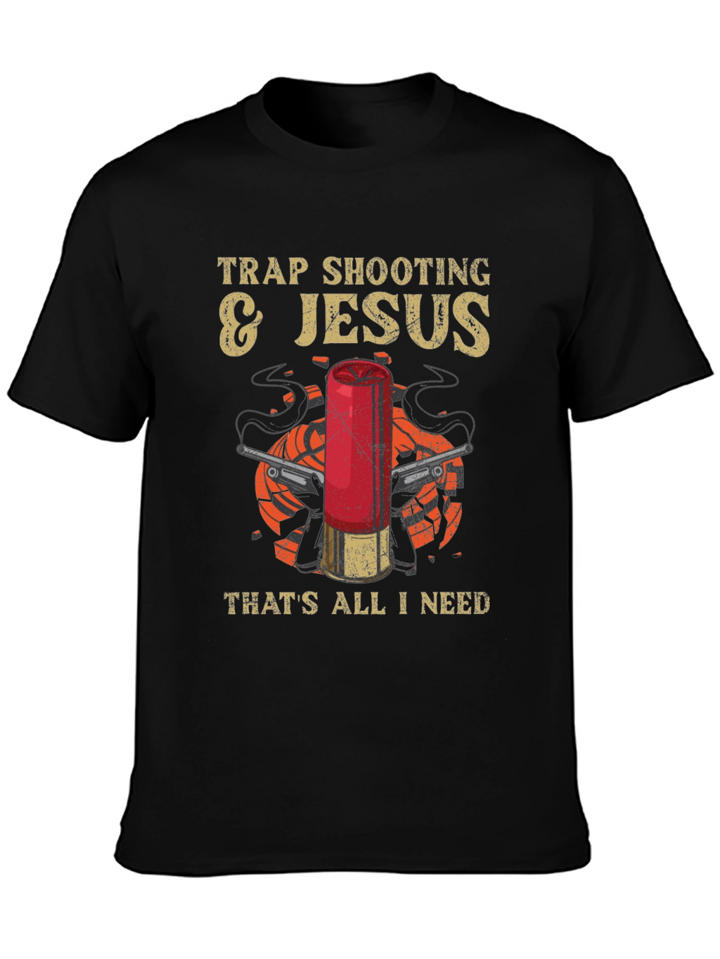 Trap Shooting & Jesus Graphic T-Shirt