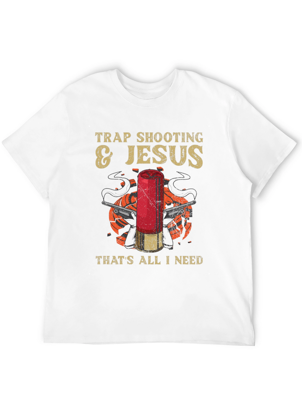 Trap Shooting & Jesus Graphic T-Shirt