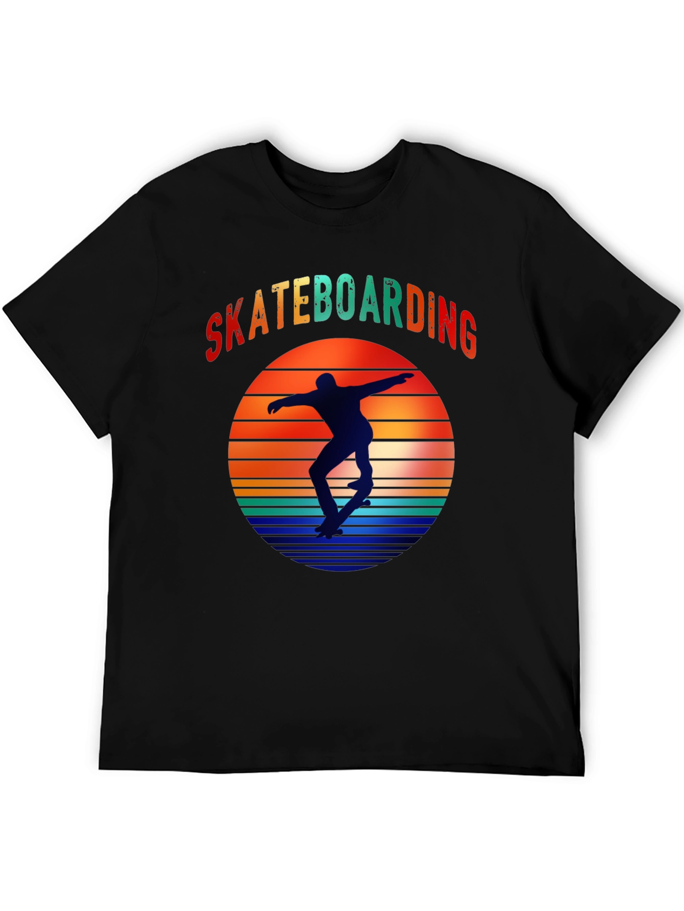 Skateboarding Sunset Graphic Tee - Retro Style