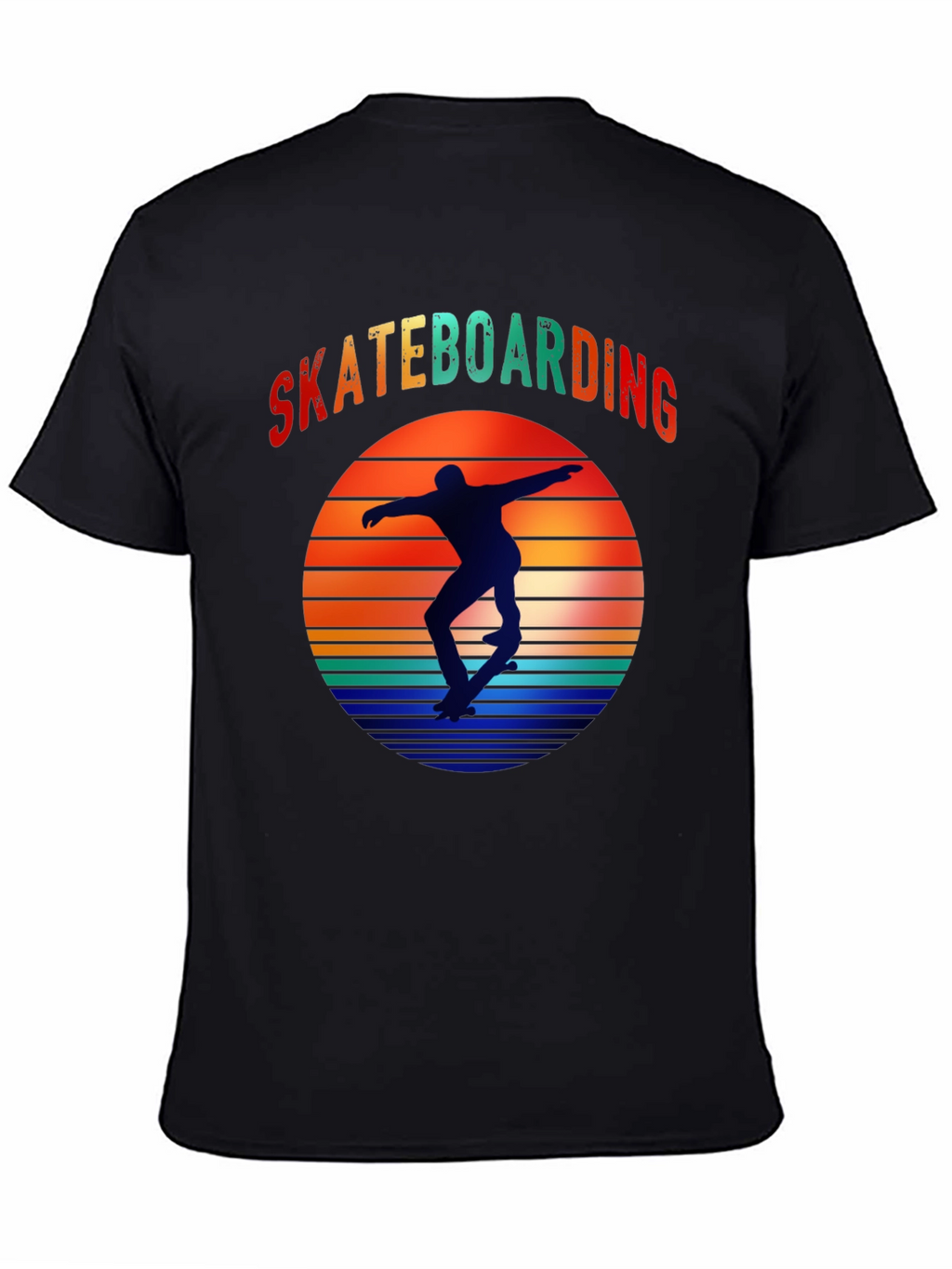 Skateboarding Sunset Graphic Tee - Retro Style