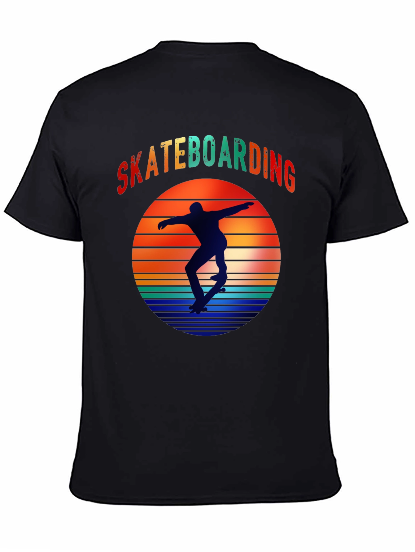 Skateboarding Sunset Graphic Tee - Retro Style