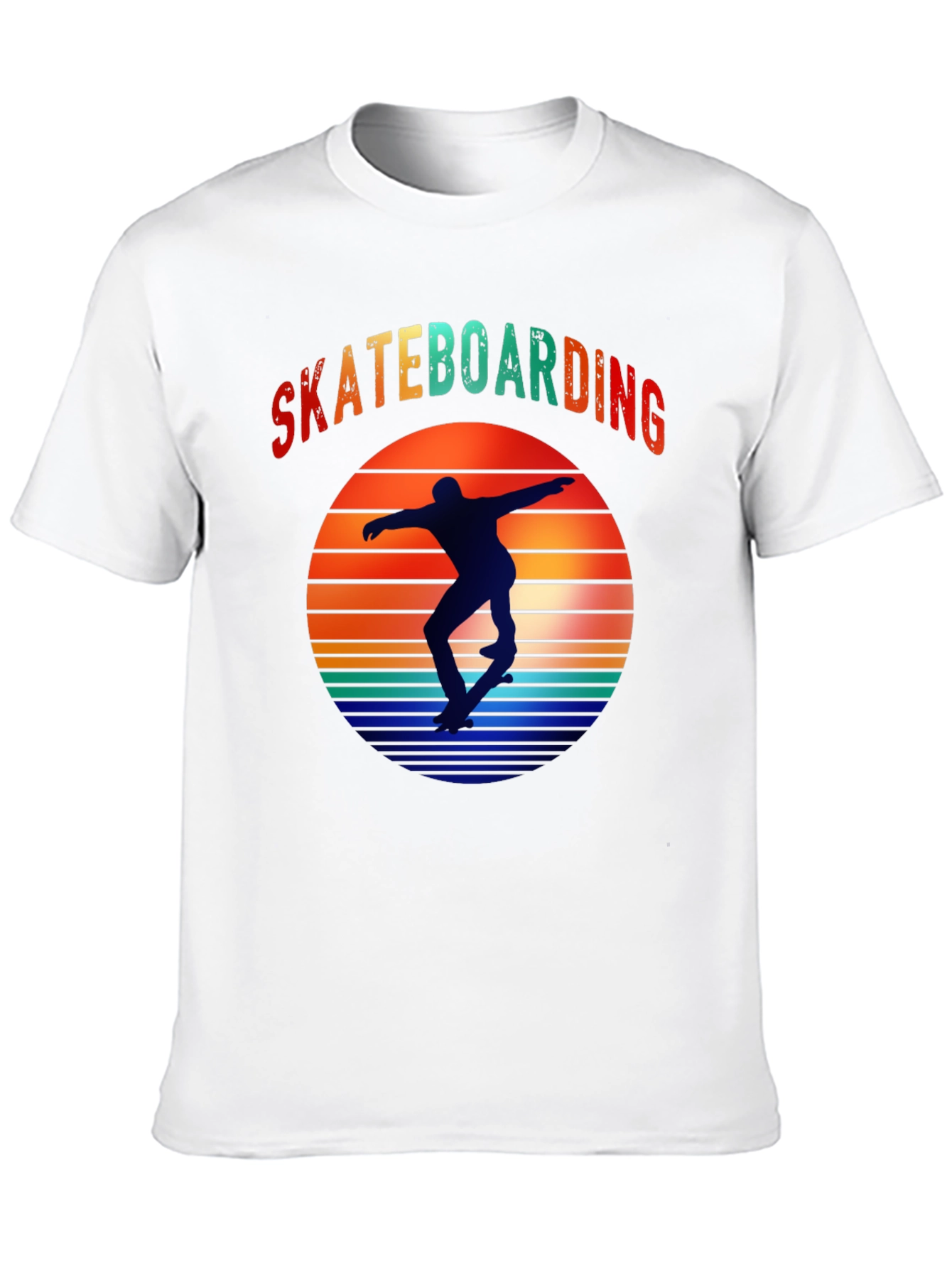 Skateboarding Sunset Graphic Tee - Retro Style